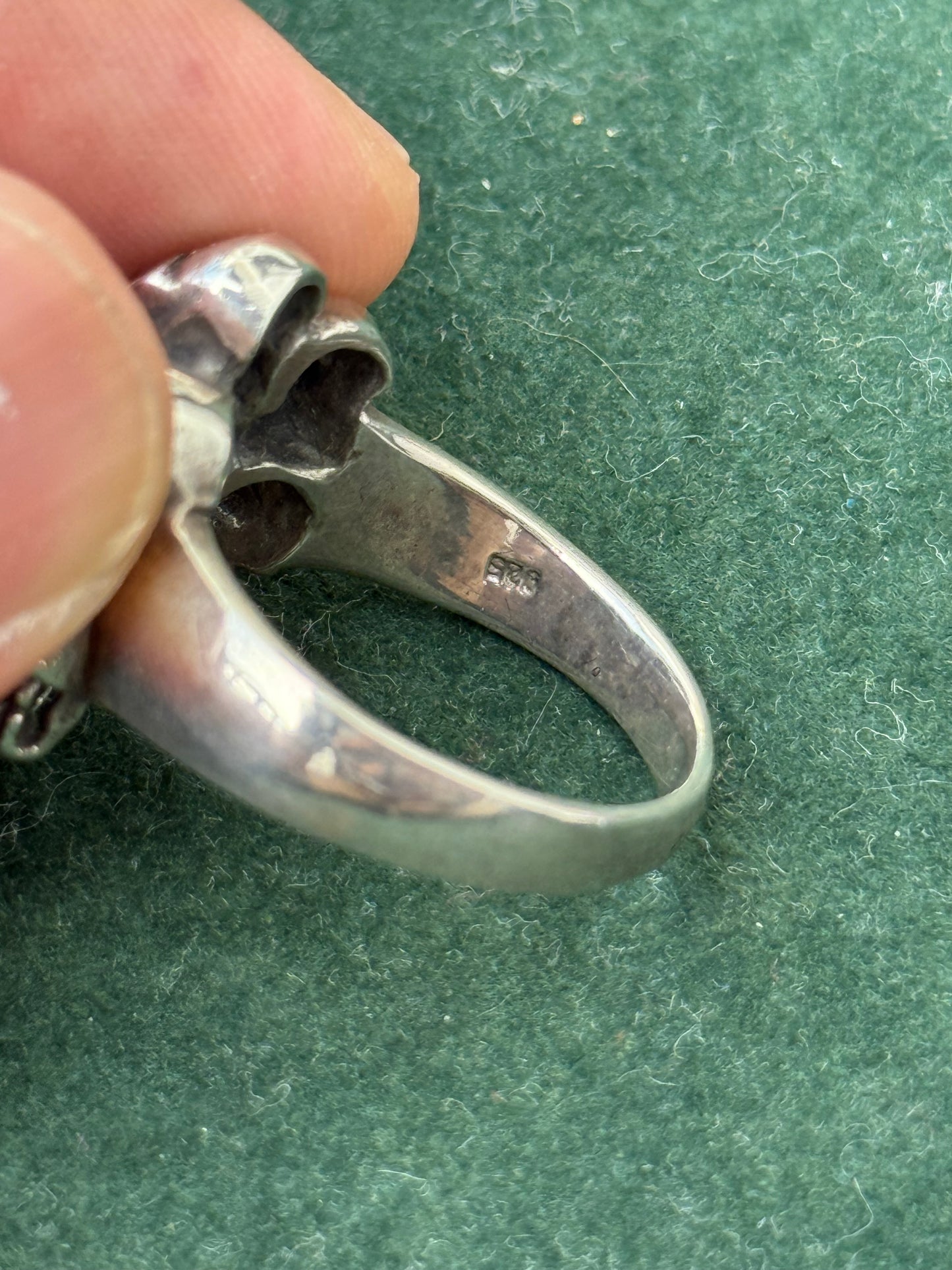 Vintage Sterling Silver 925 Multi Skull Ring – Gothic Biker Punk Jewelry