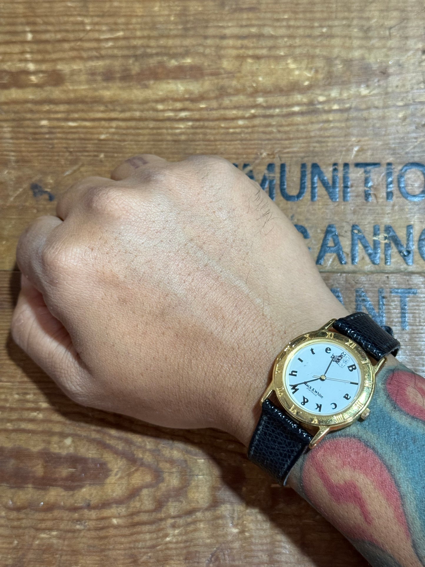Vintage Citizen Japan Black & White Dog Graphic