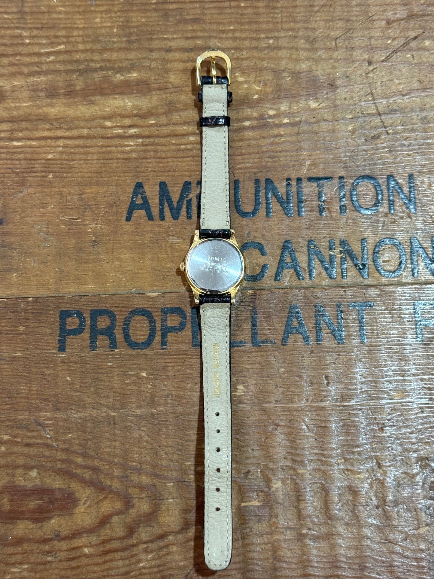 Vintage 1990s Seiko Jemis Women Quartz Watch Gold Tone Roman Dial Classic Dress Watch