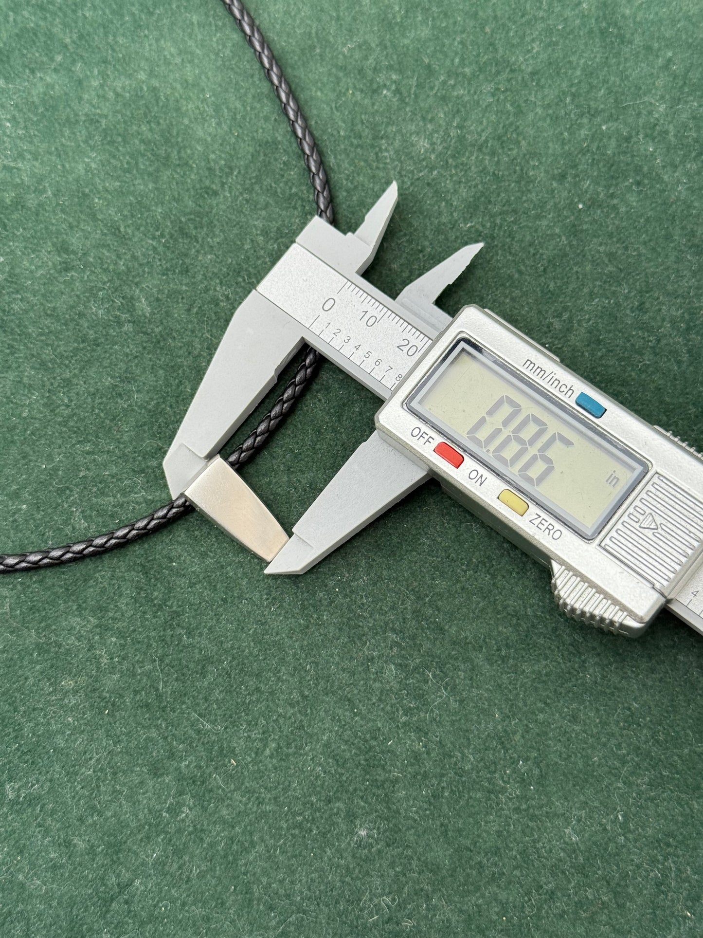 Georg Jensen Denmark 925 Silver Pendant on Braided Leather Necklace