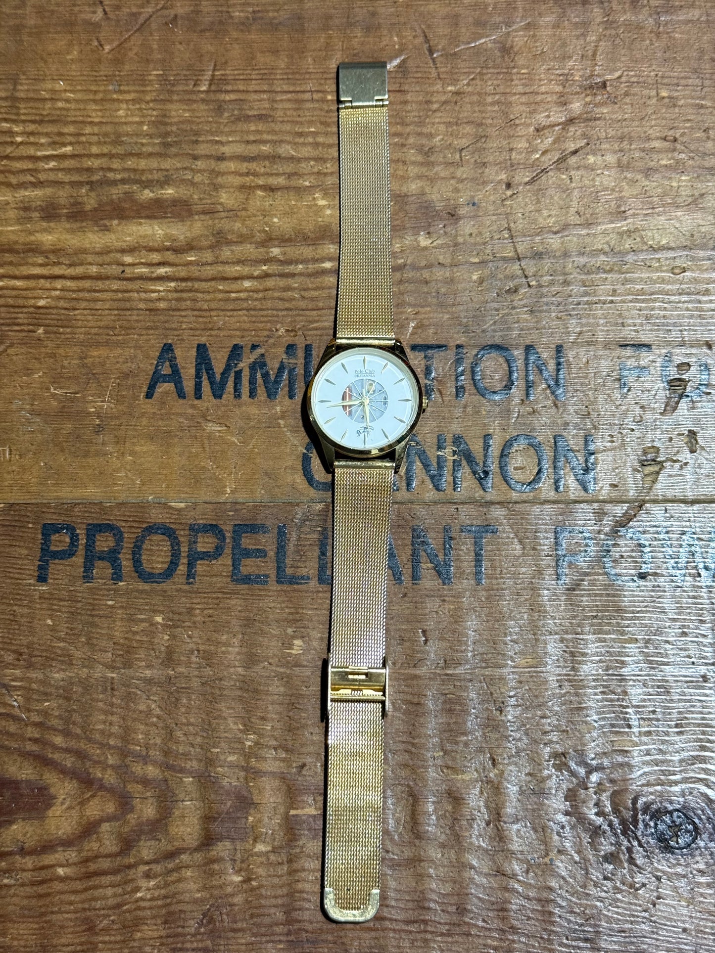 Polo Club Britannia Gold Tone Watch