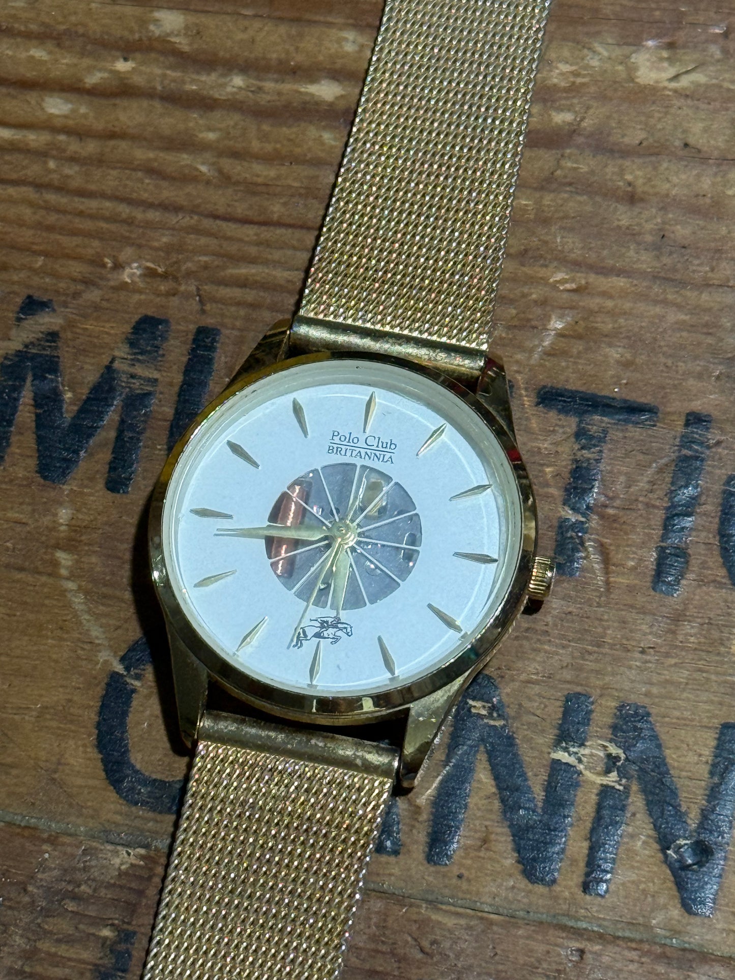 Polo Club Britannia Gold Tone Watch