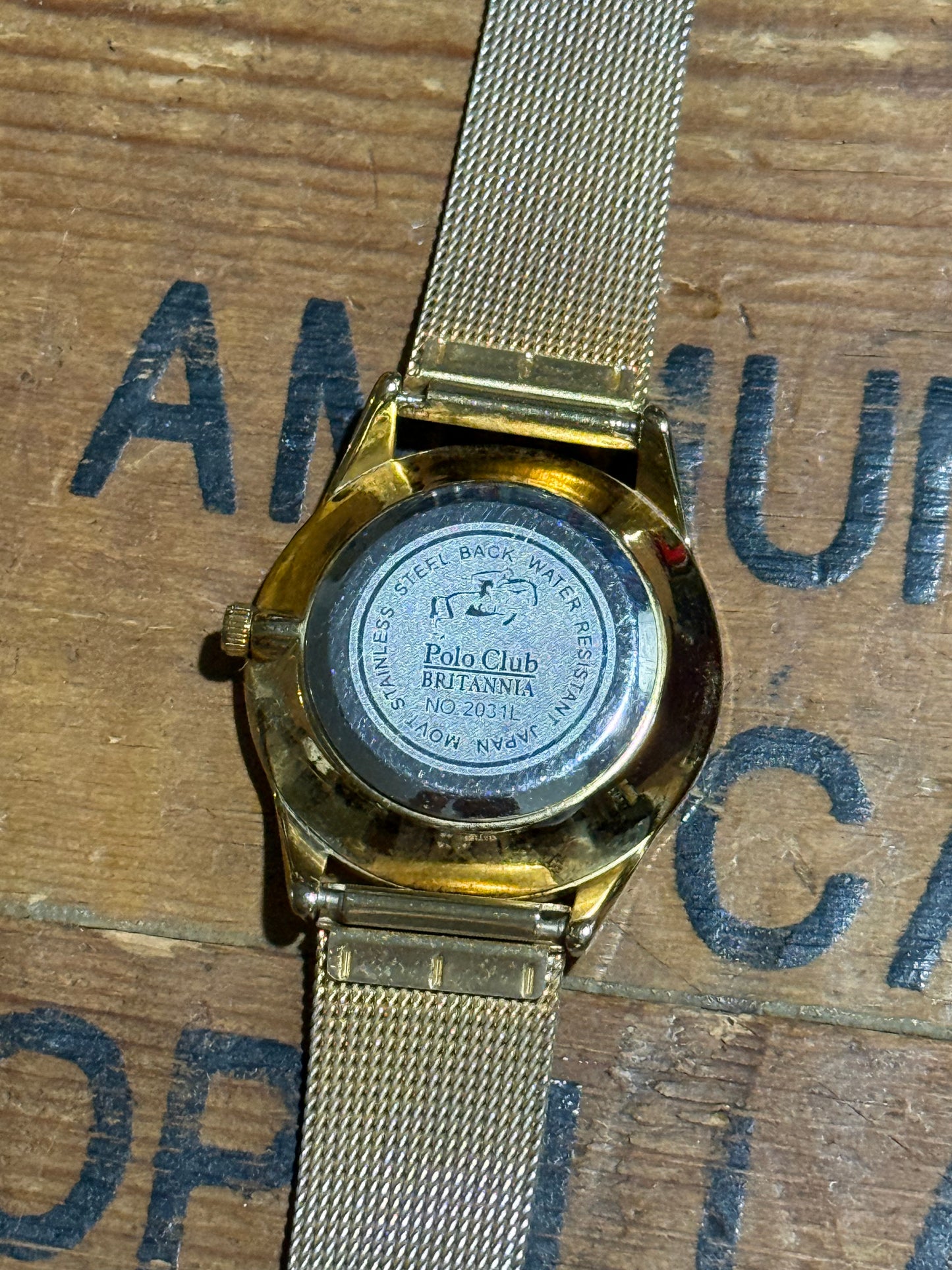 Polo Club Britannia Gold Tone Watch