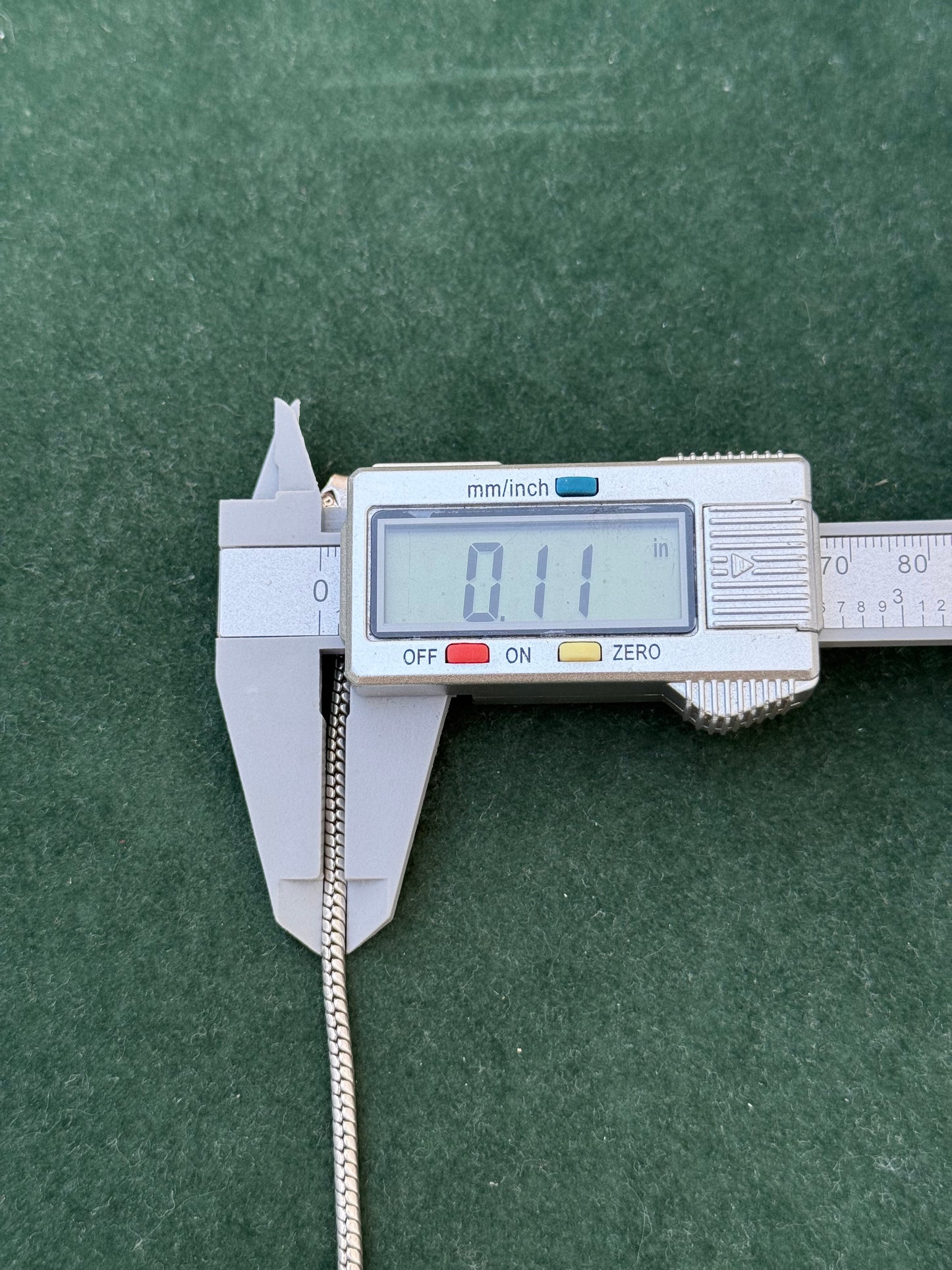 Vintage Sterling Silver Snake Chain Bracelet with Lobster Clasp