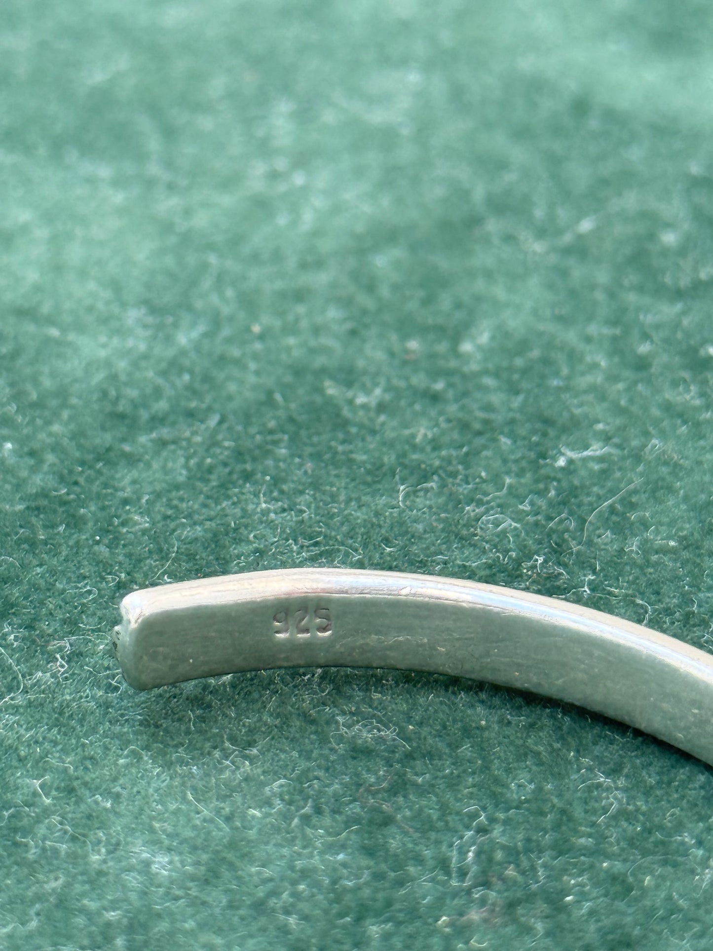 Minimalist Sterling Silver Cuff Bracelet – Double Line Groove Design