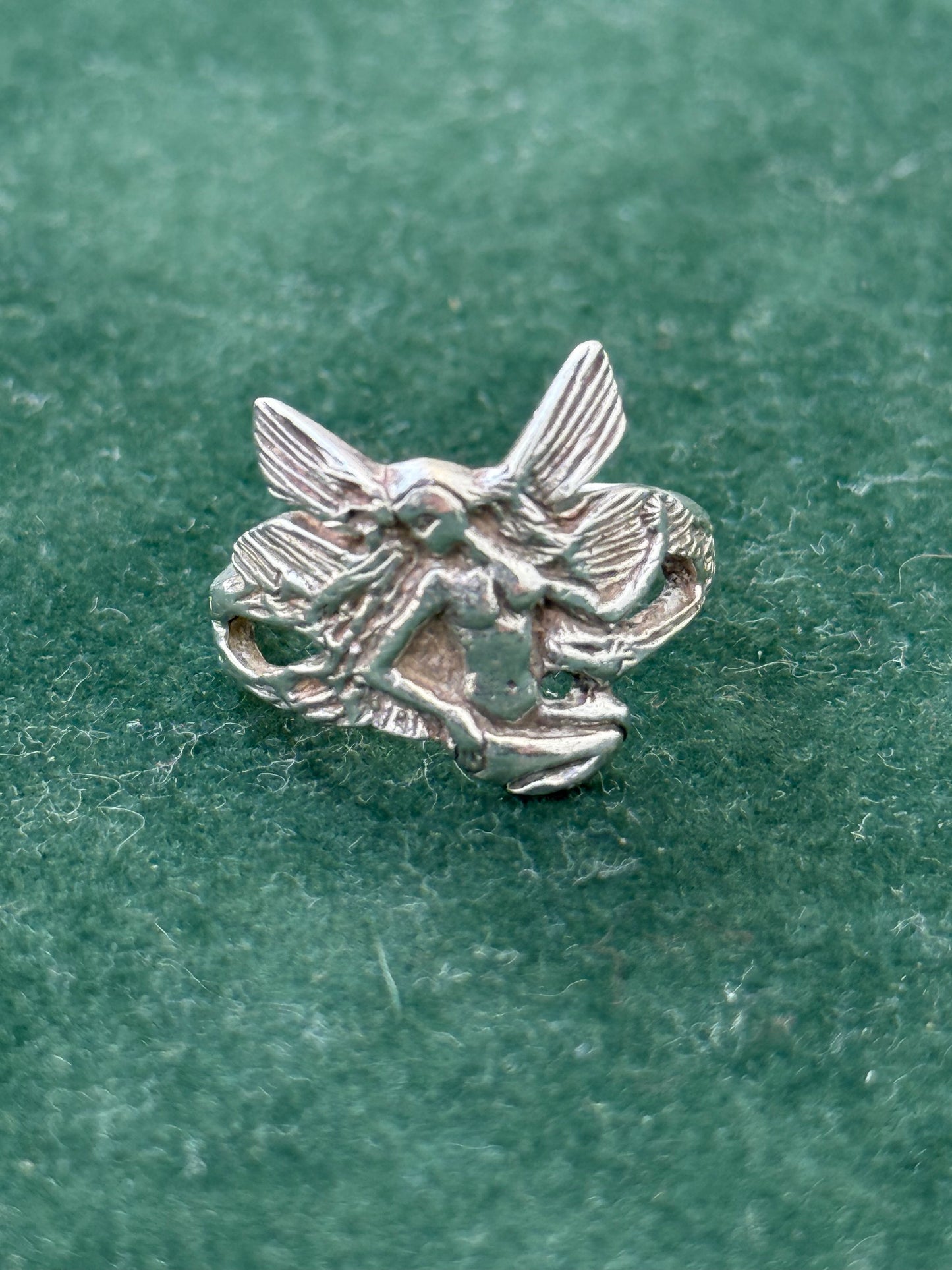 Vintage Sterling Silver Fairy Ring – Fantasy Pixie Design