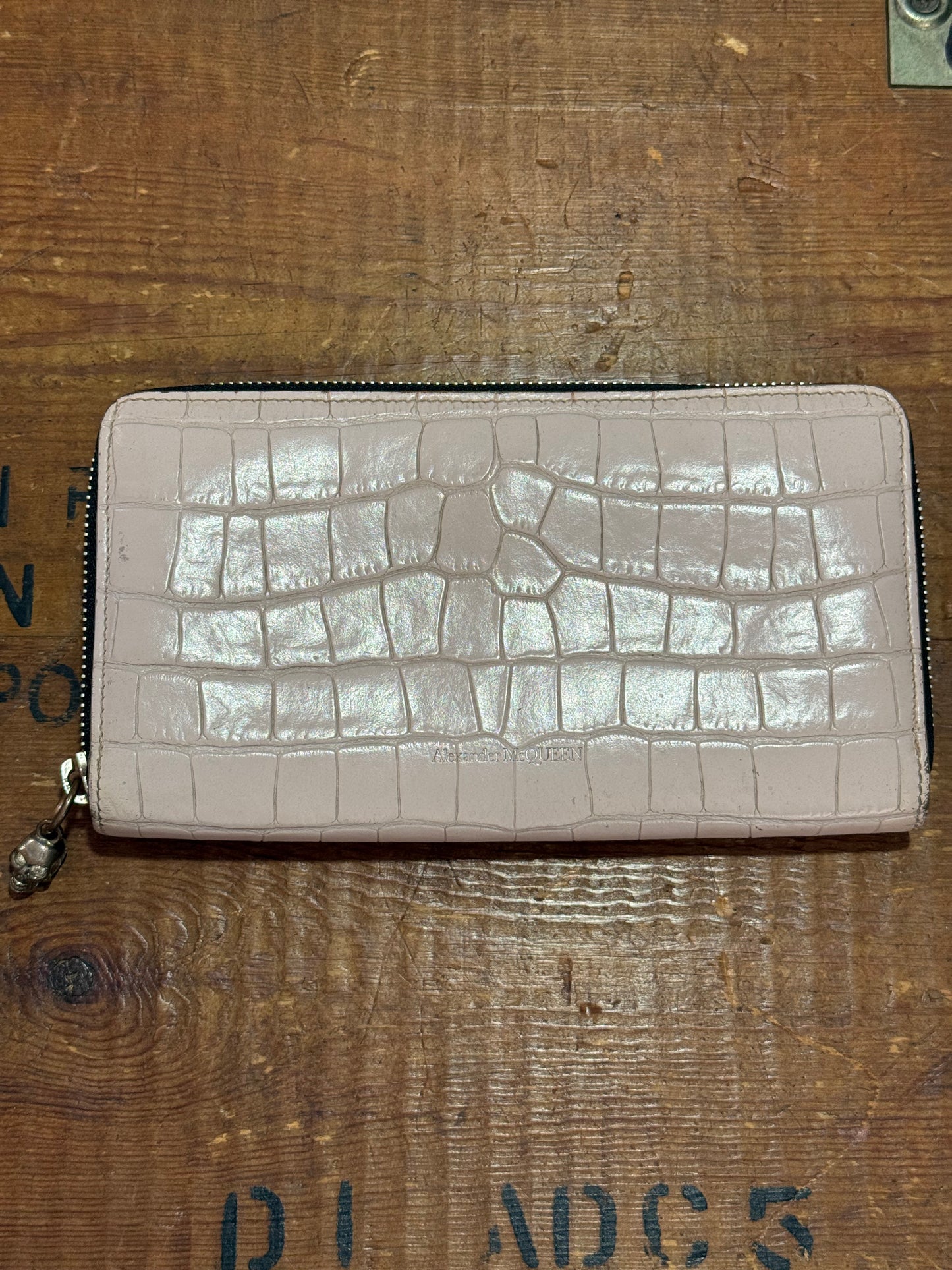 Alexander McQUEEN Leather Long Wallet