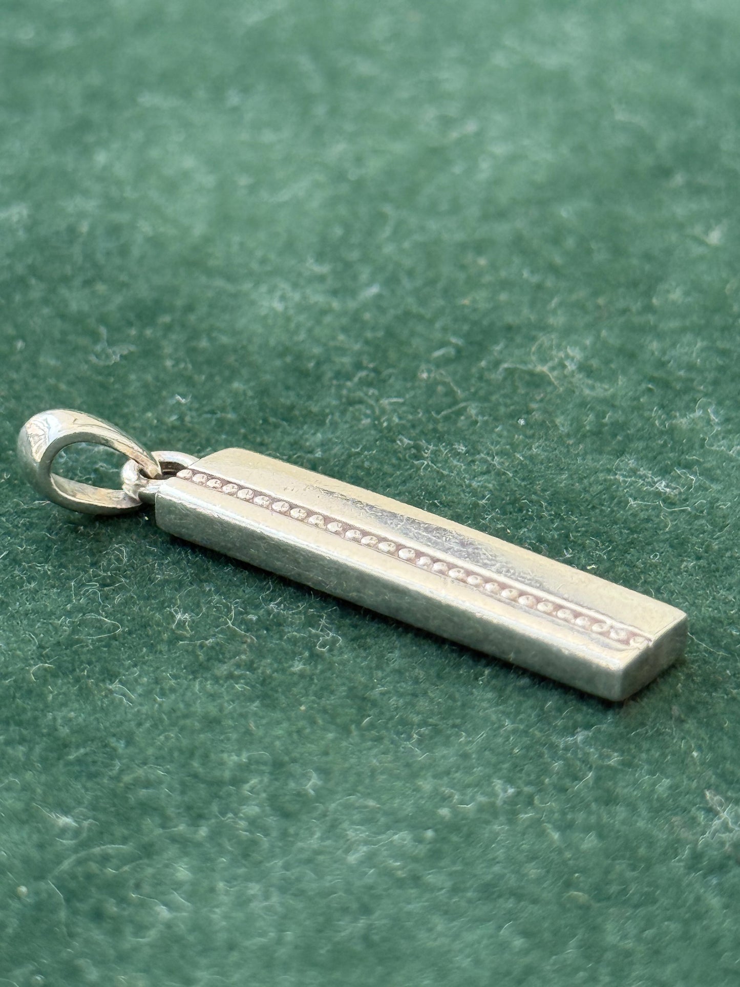 Vintage 925 Sterling Silver “To Be Continued” Bar Pendant – Minimalist Modernist Design