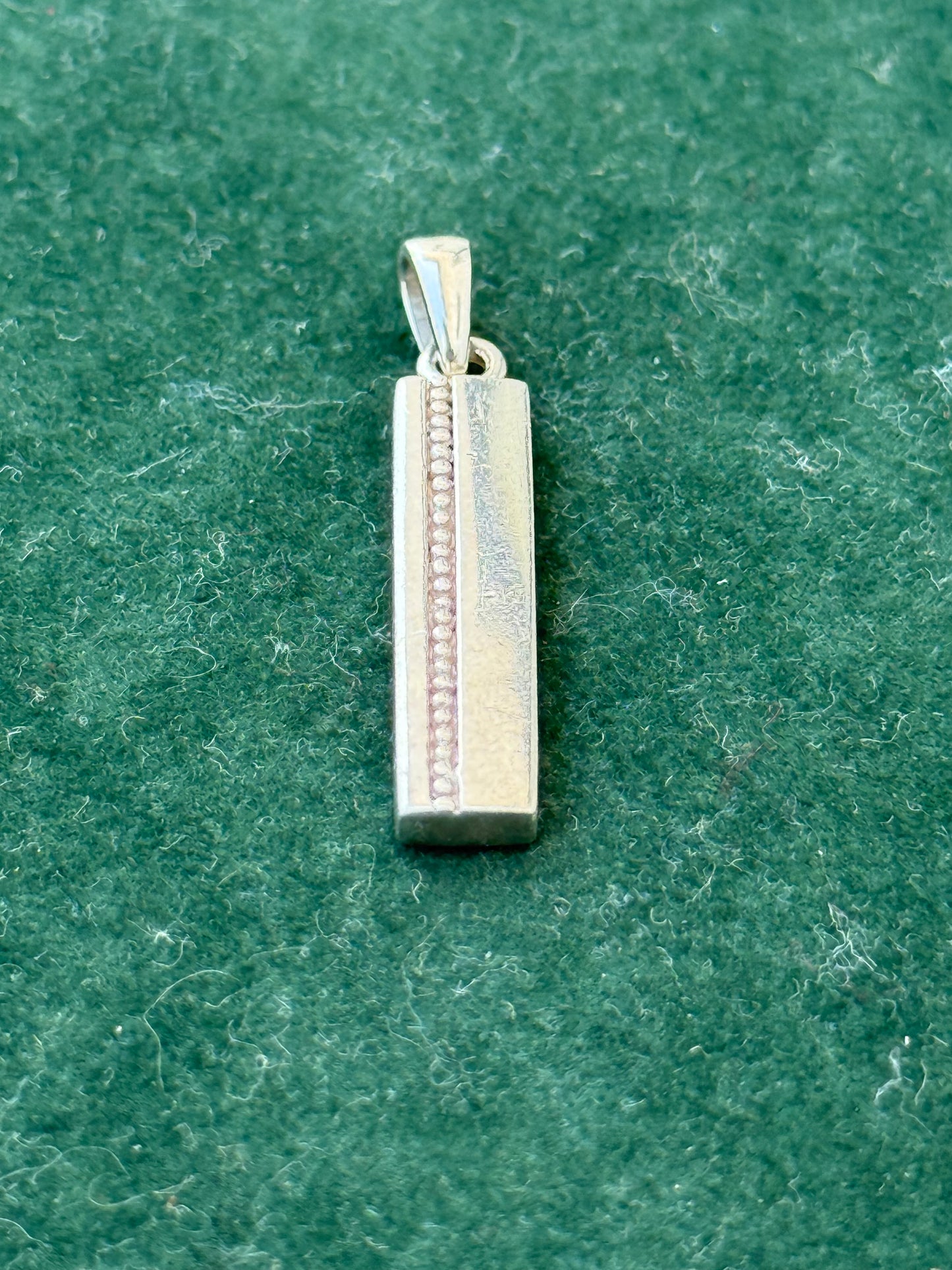Vintage 925 Sterling Silver “To Be Continued” Bar Pendant – Minimalist Modernist Design