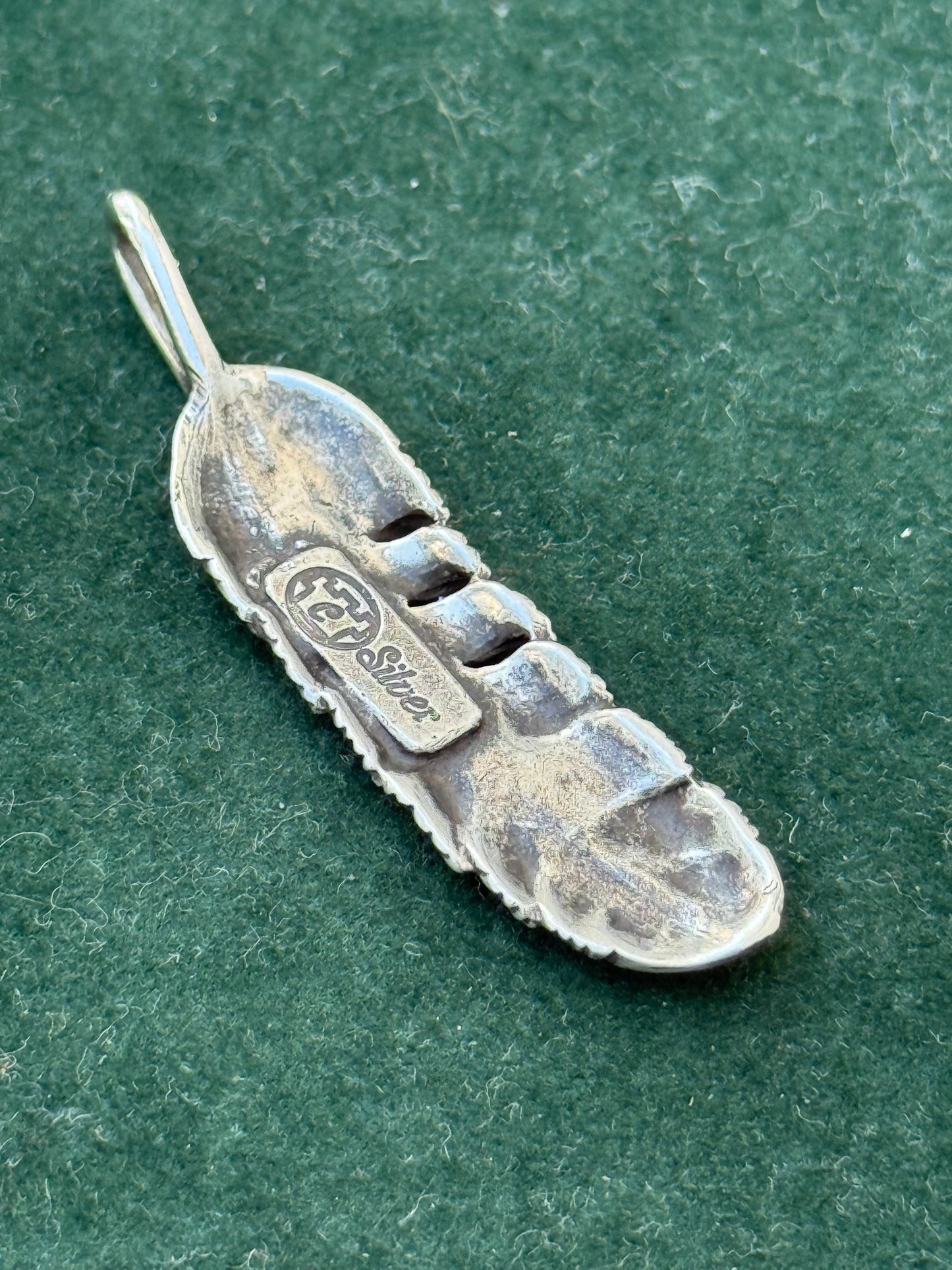 Sterling Silver Feather Pendant Boho Native Inspired Design