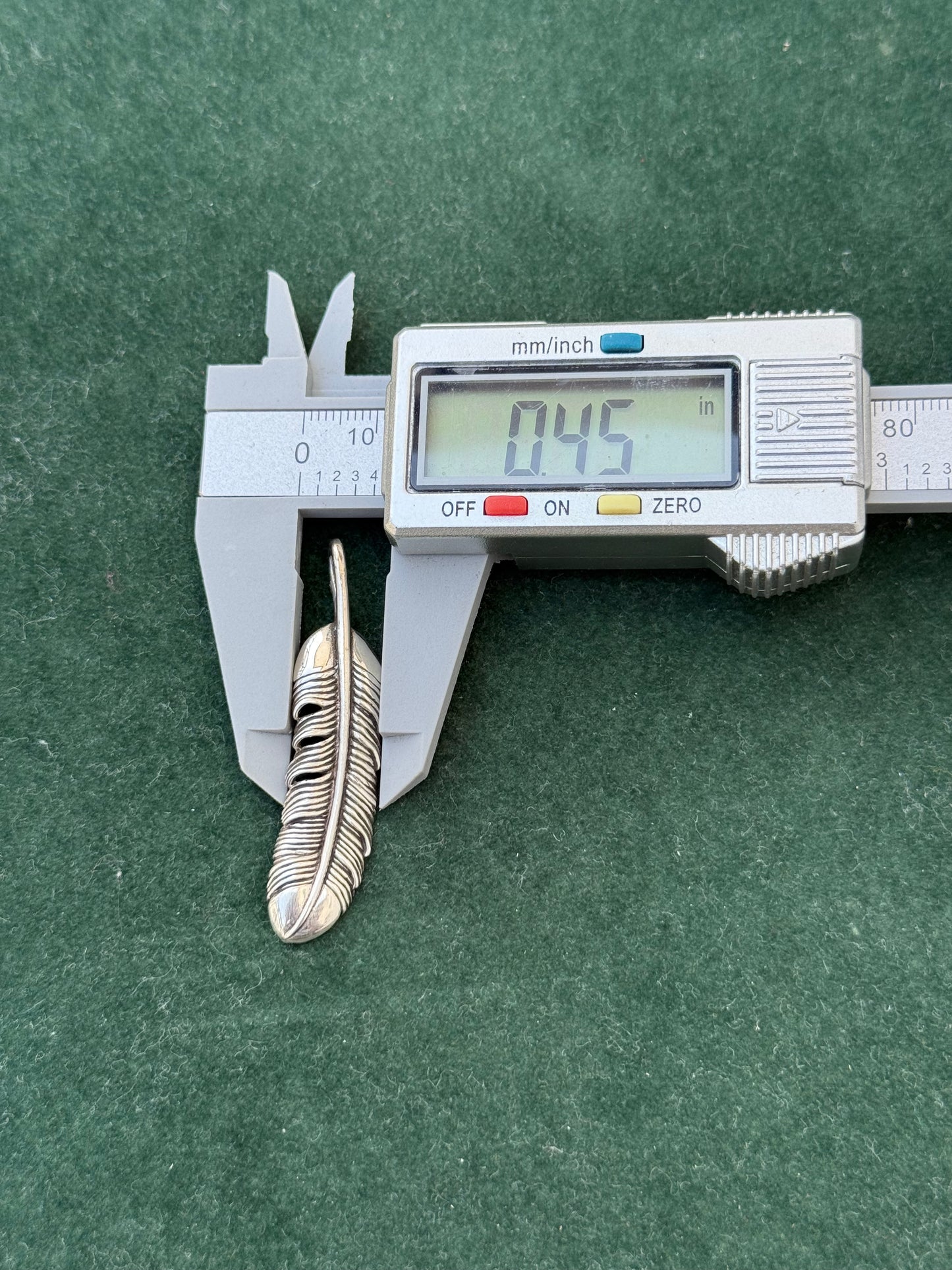 Sterling Silver Feather Pendant Boho Native Inspired Design