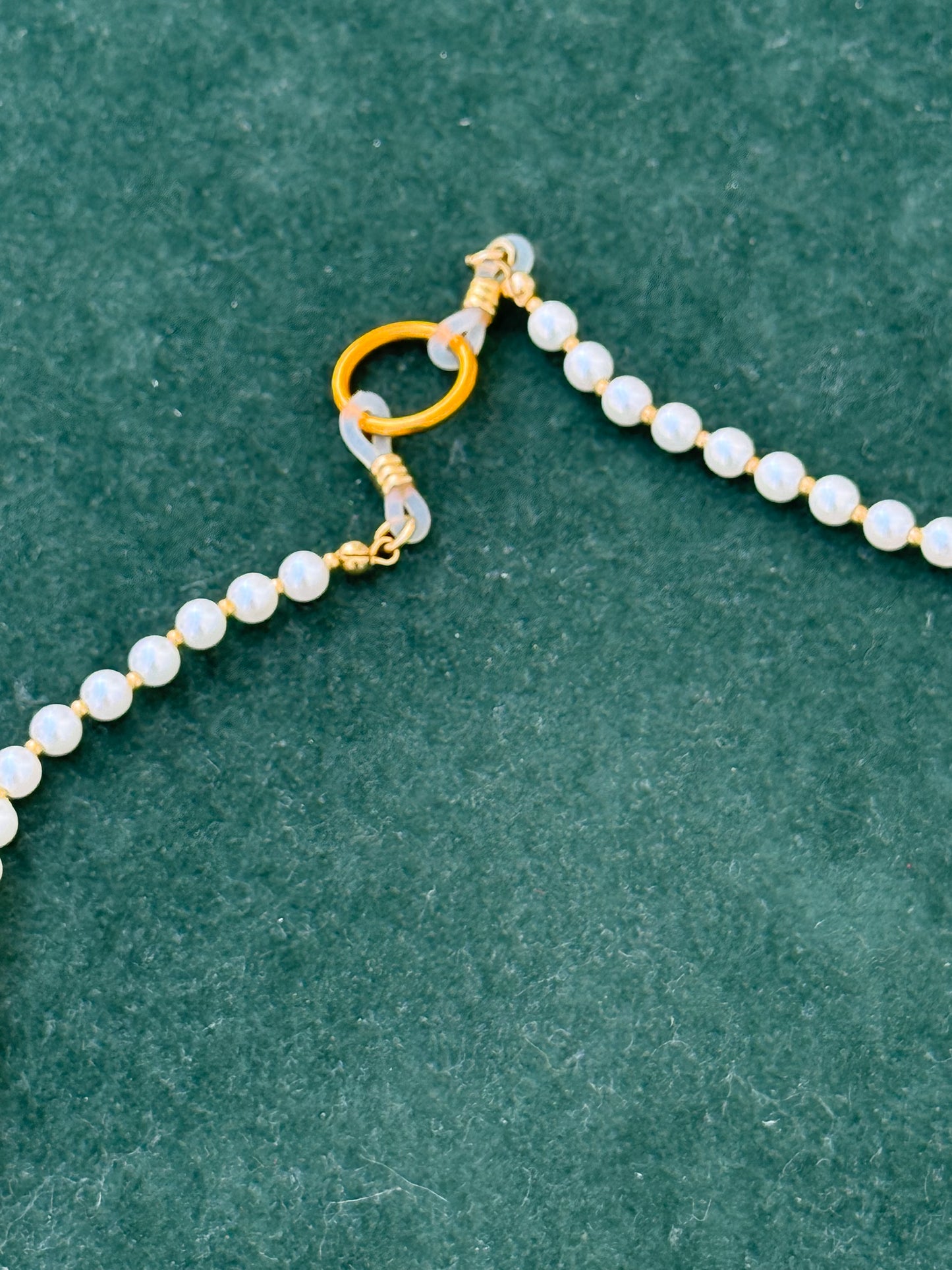 Vivienne Westwood Pearl Beaded Choker Necklace with Gold Orb Medallion