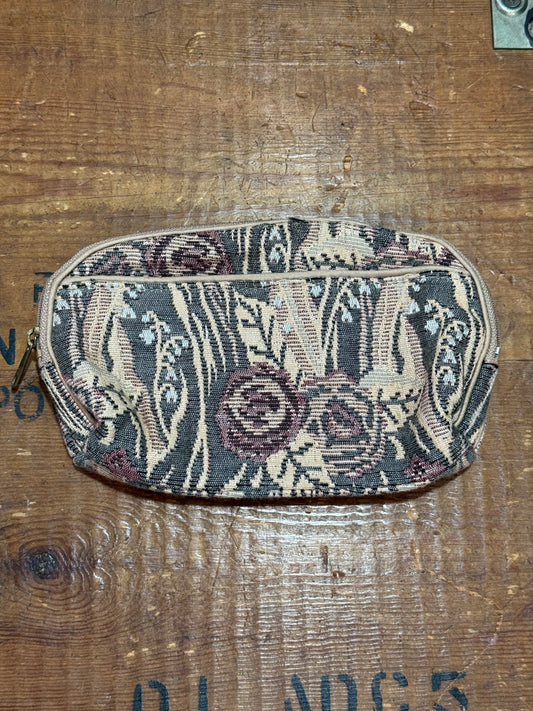 Vintage Christian Dior Floral Tapestry Cosmetic Pouch Sacs De Beaute