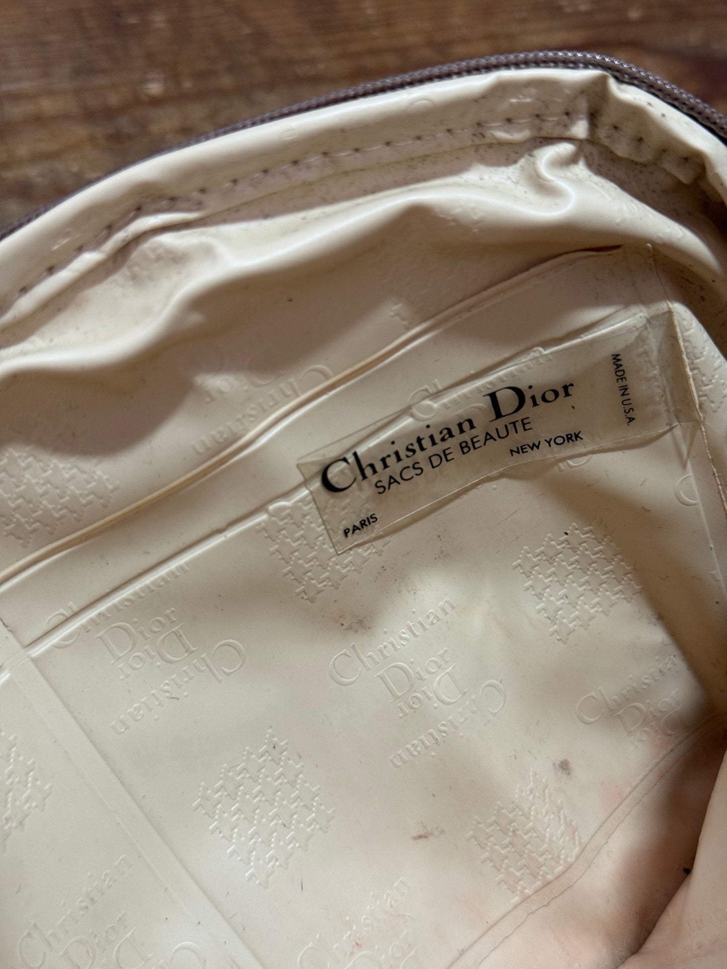 Vintage Christian Dior Floral Tapestry Cosmetic Pouch Sacs De Beaute