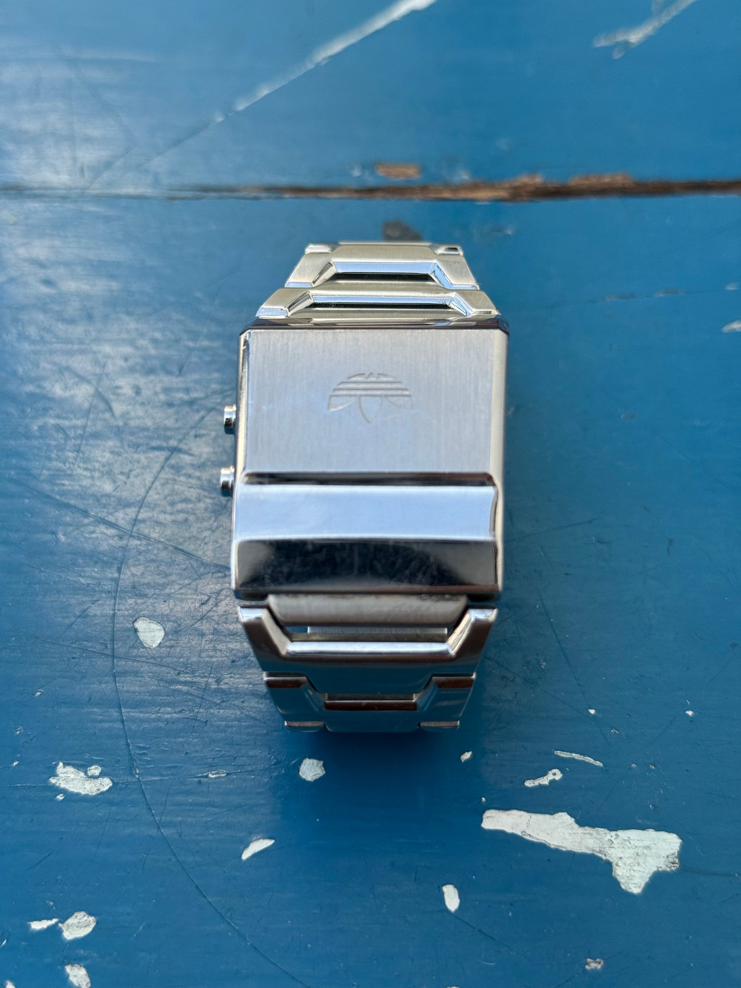 Adidas HSD 602 Retro LED Digital Watch – Stainless Steel Red Display