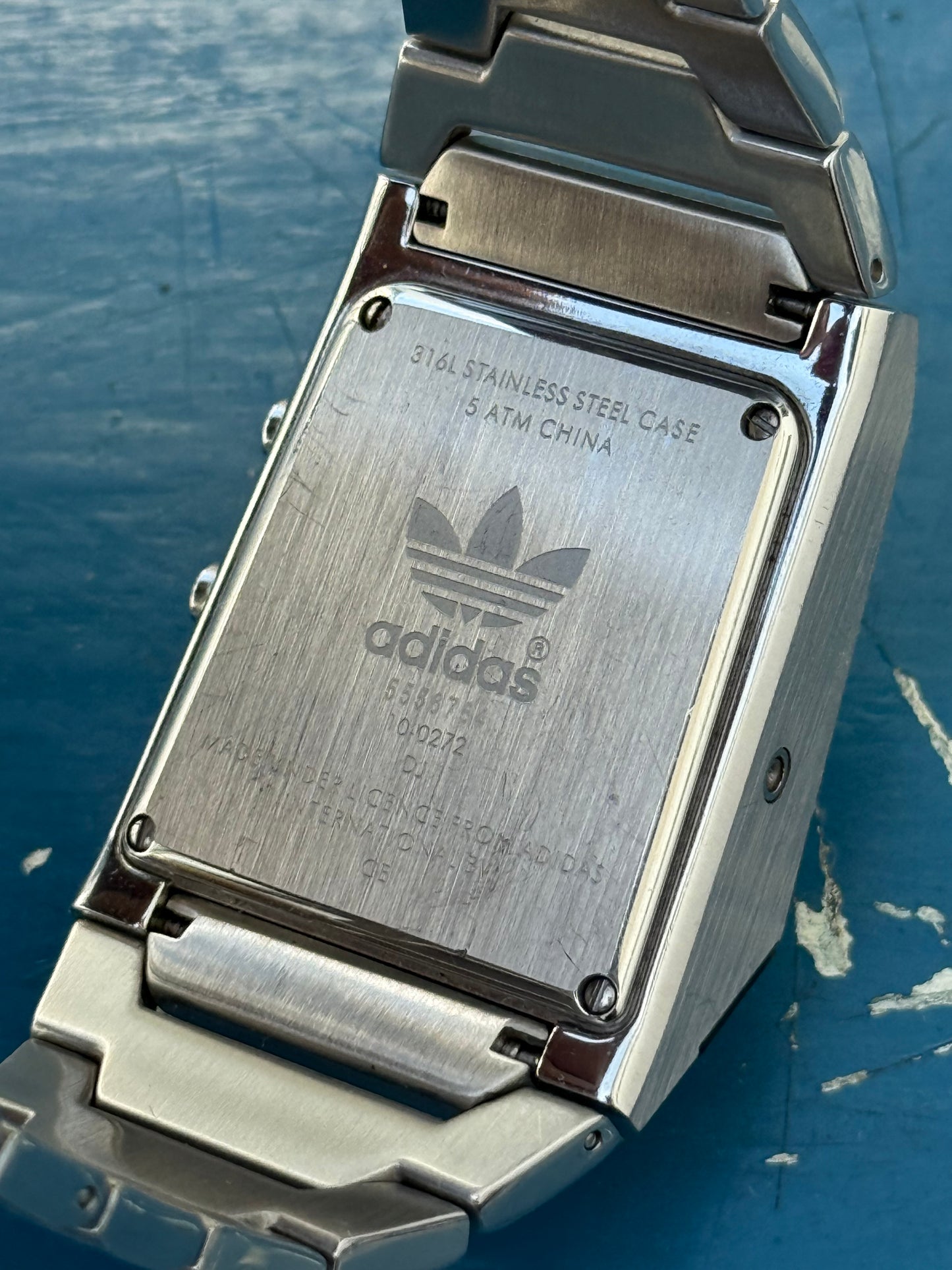 Adidas HSD 602 Retro LED Digital Watch – Stainless Steel Red Display
