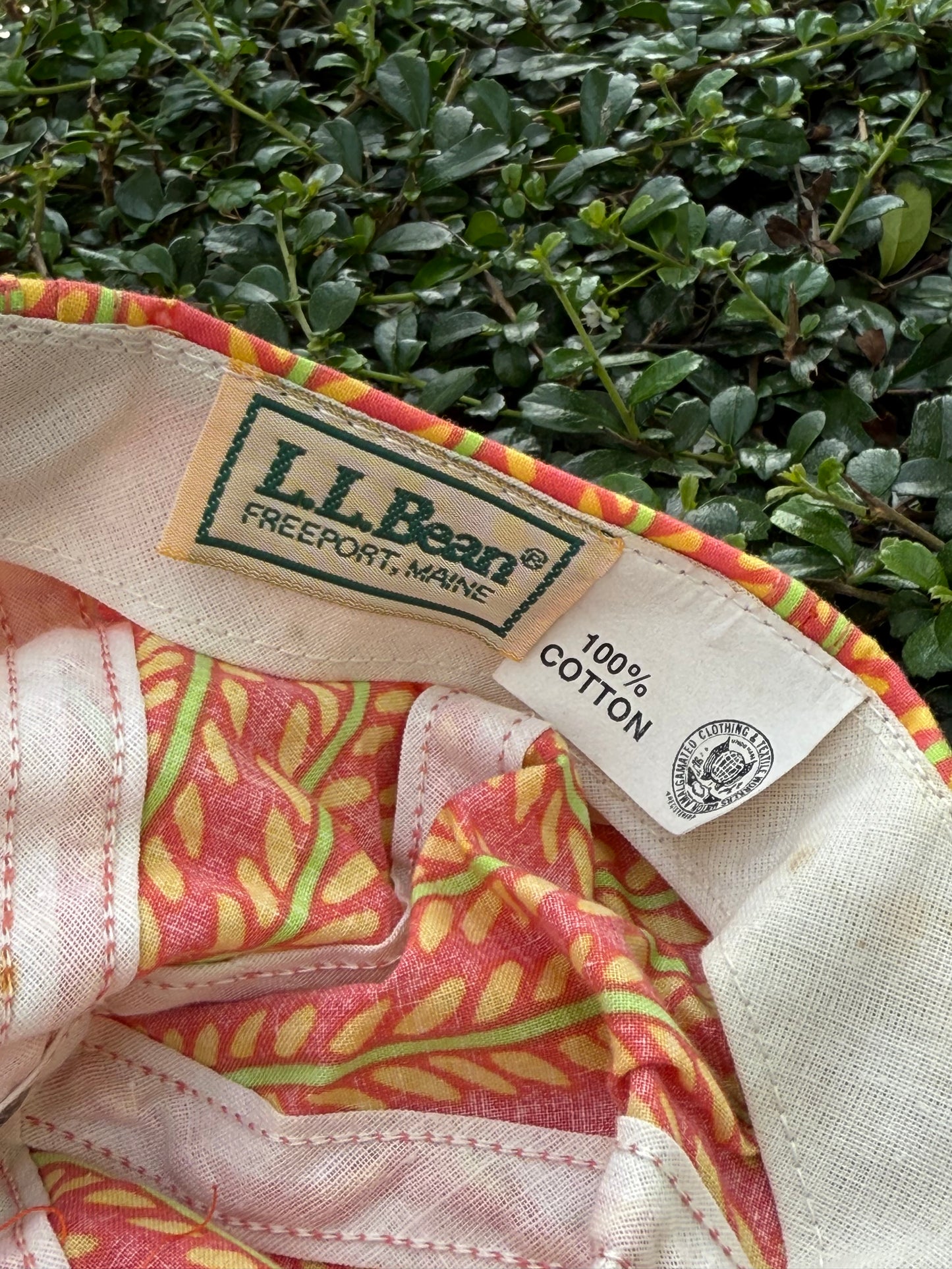 Vintage LL Bean Cap Vibrant Print Sun Hat