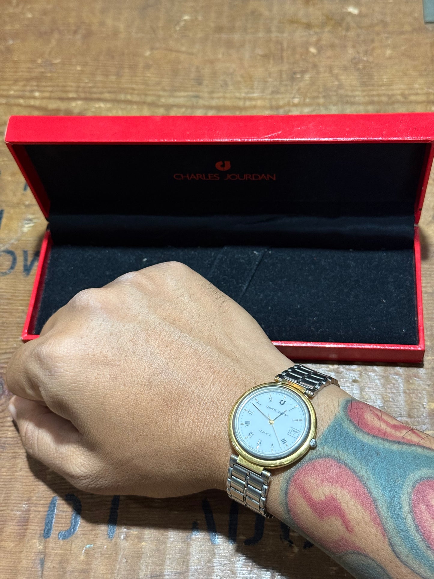 Vintage Charles Jourdan Watch Junk Not Working For Parts