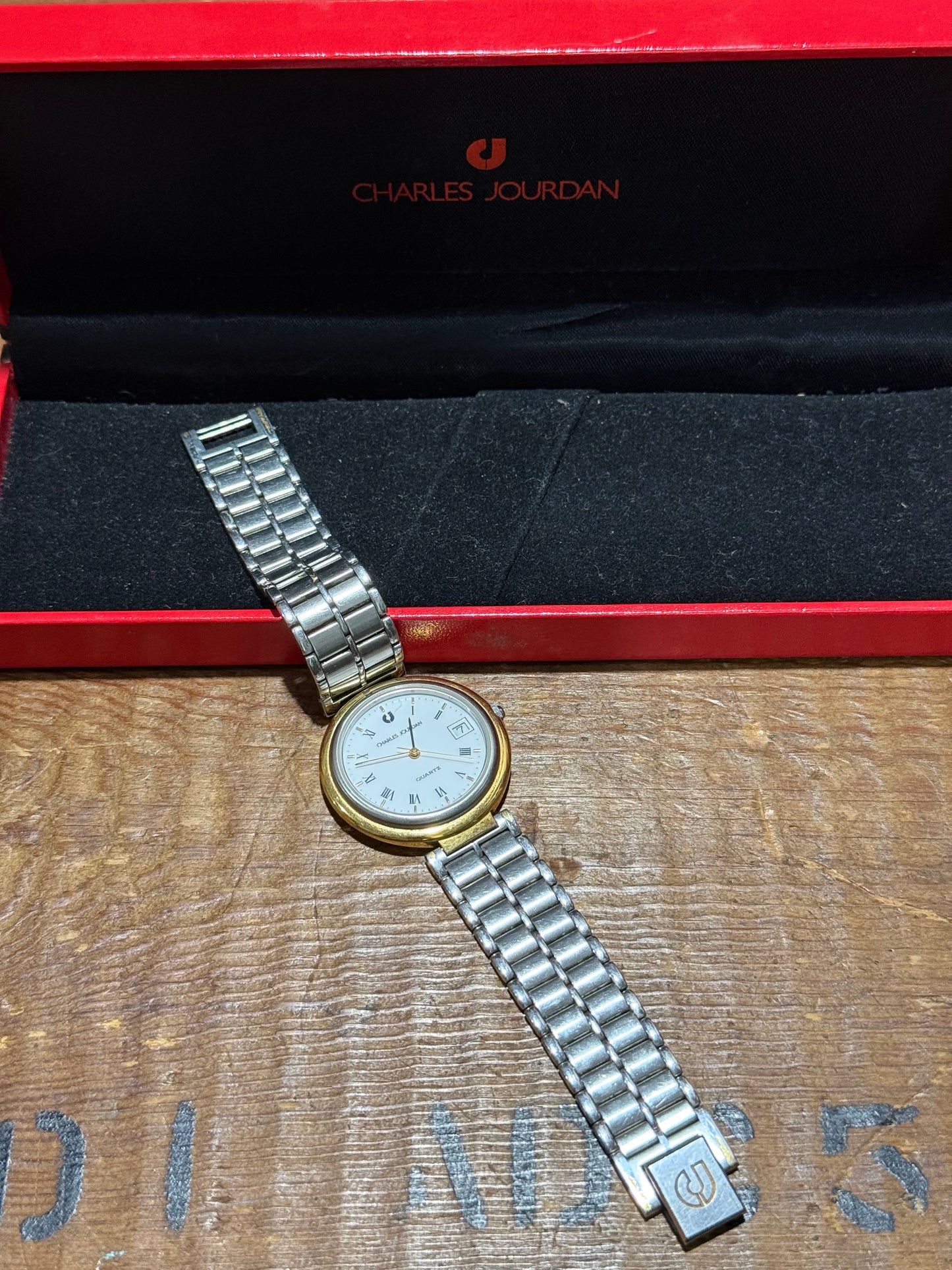 Vintage Charles Jourdan Watch Junk Not Working For Parts