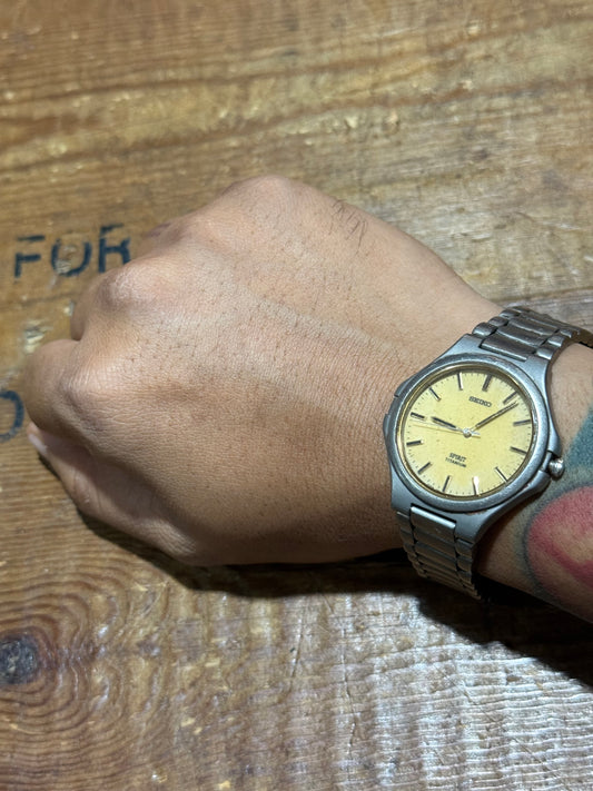 Vintage Seiko Spirit Titanium Watch Junk Not Working For Parts