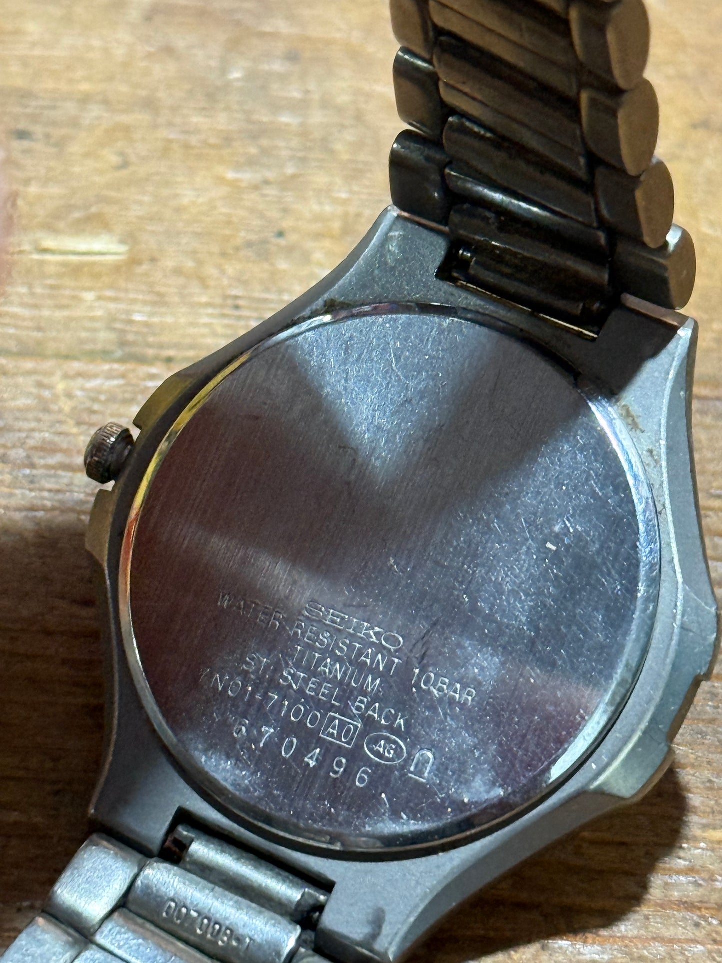 Vintage Seiko Spirit Titanium Watch Junk Not Working For Parts