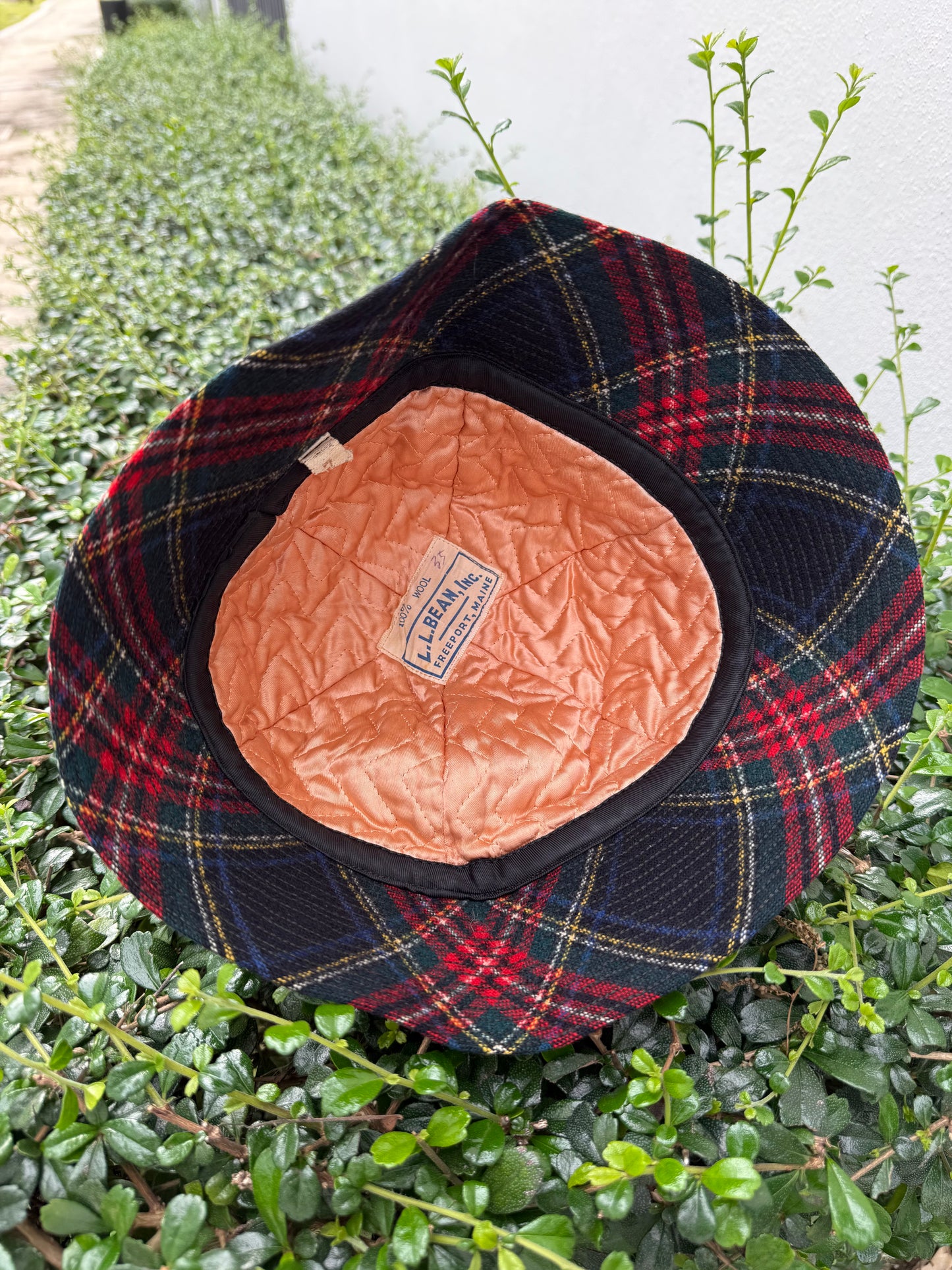 Vintage 1960s LL Bean Tartan Wool Bucket Hat