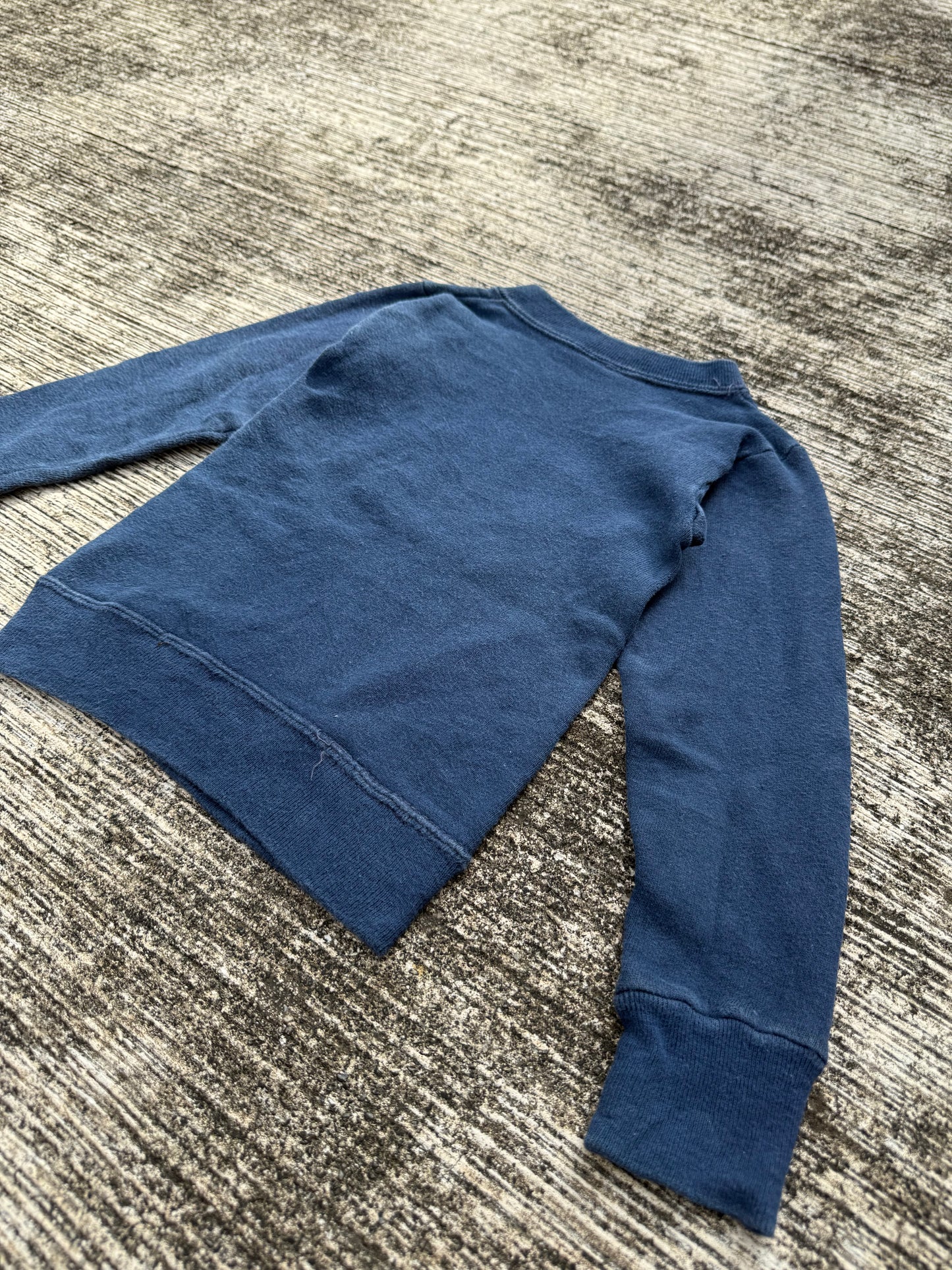 Vintage 1960s Champion Running Man Sweatshirt Notre Dame University Crest Flock Print Made in USA