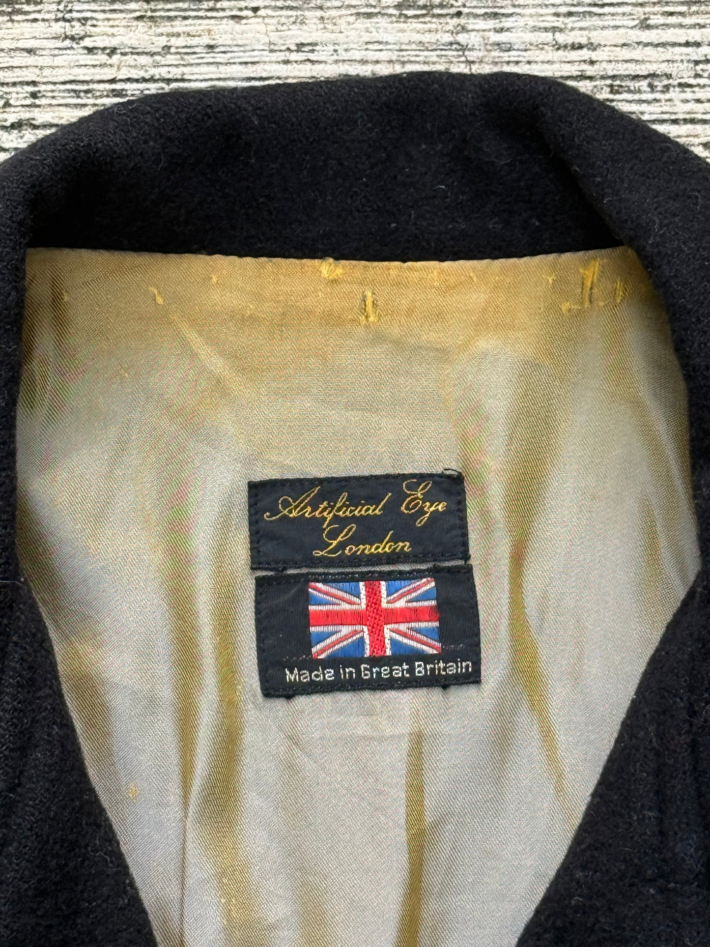 Vintage 1970s Artificial Eye London Wool Biker Jacket Cropped Motorcycle Style