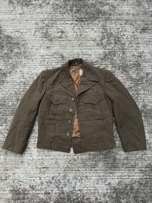 Vintage WWII 1940s U.S. Army Ike Jacket – M1944 Wool Field Jacket Military Olive Drab