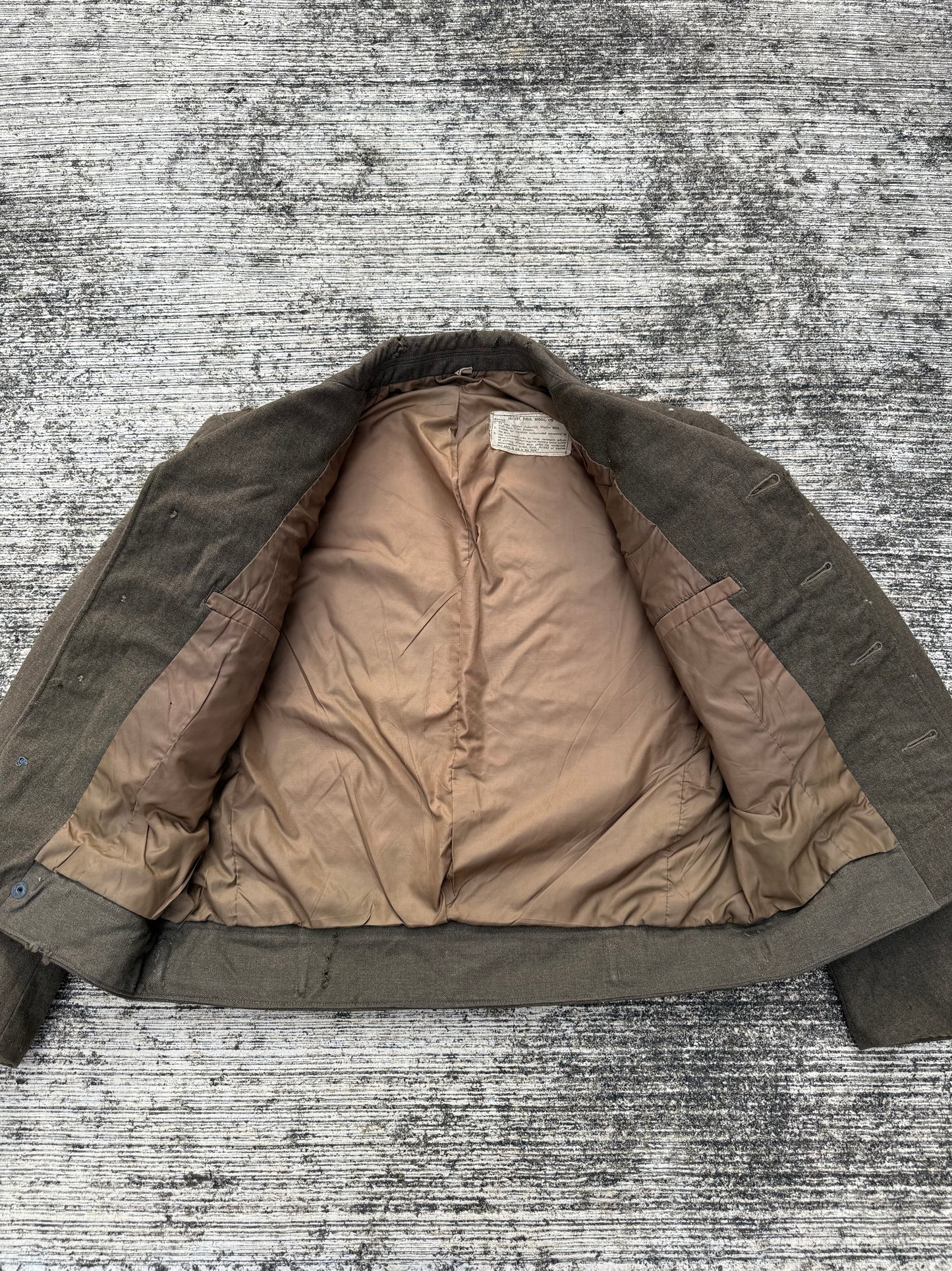 Vintage WWII 1940s U.S. Army Ike Jacket – M1944 Wool Field Jacket Military Olive Drab