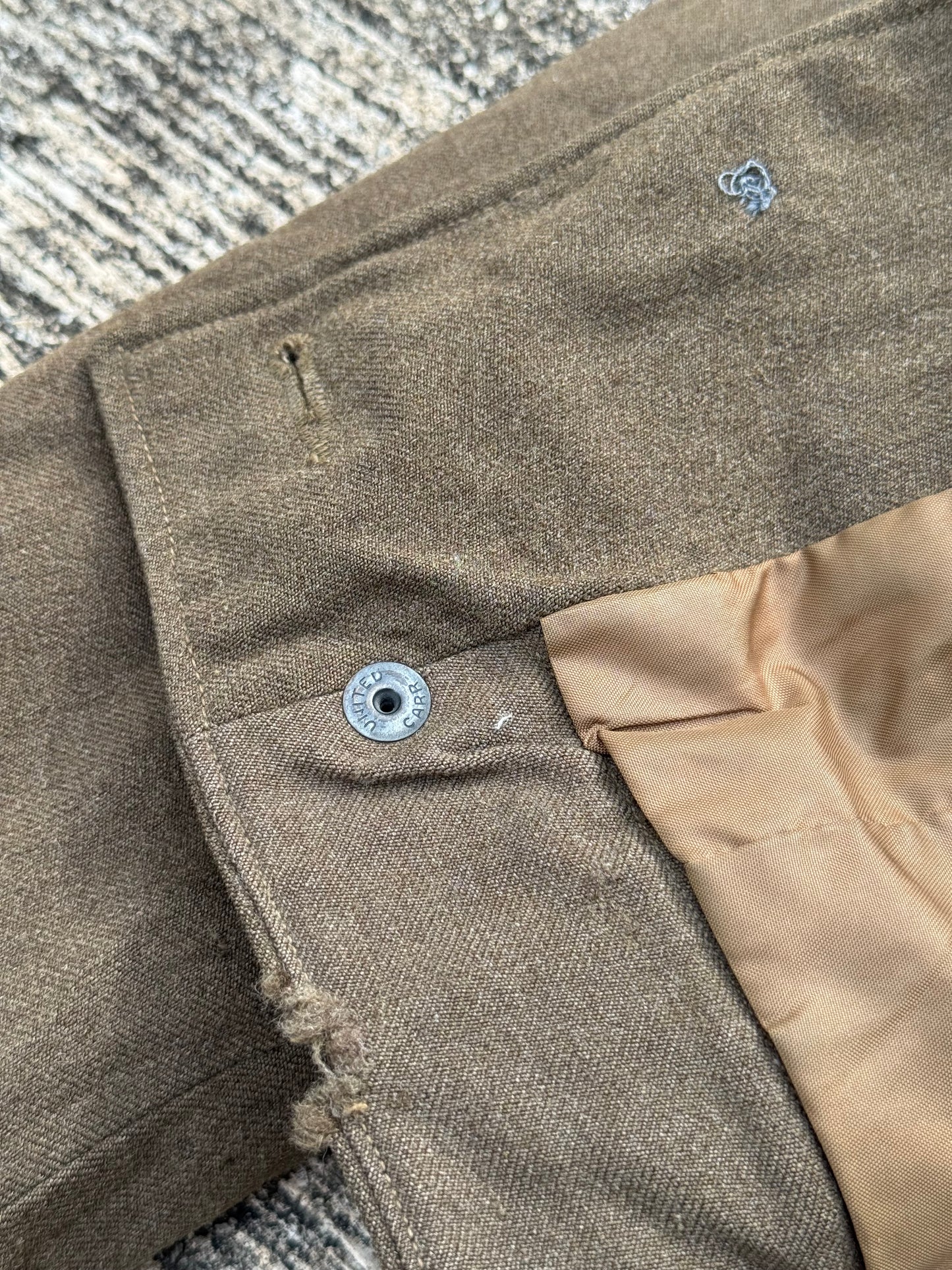 Vintage WWII 1940s U.S. Army Ike Jacket – M1944 Wool Field Jacket Military Olive Drab