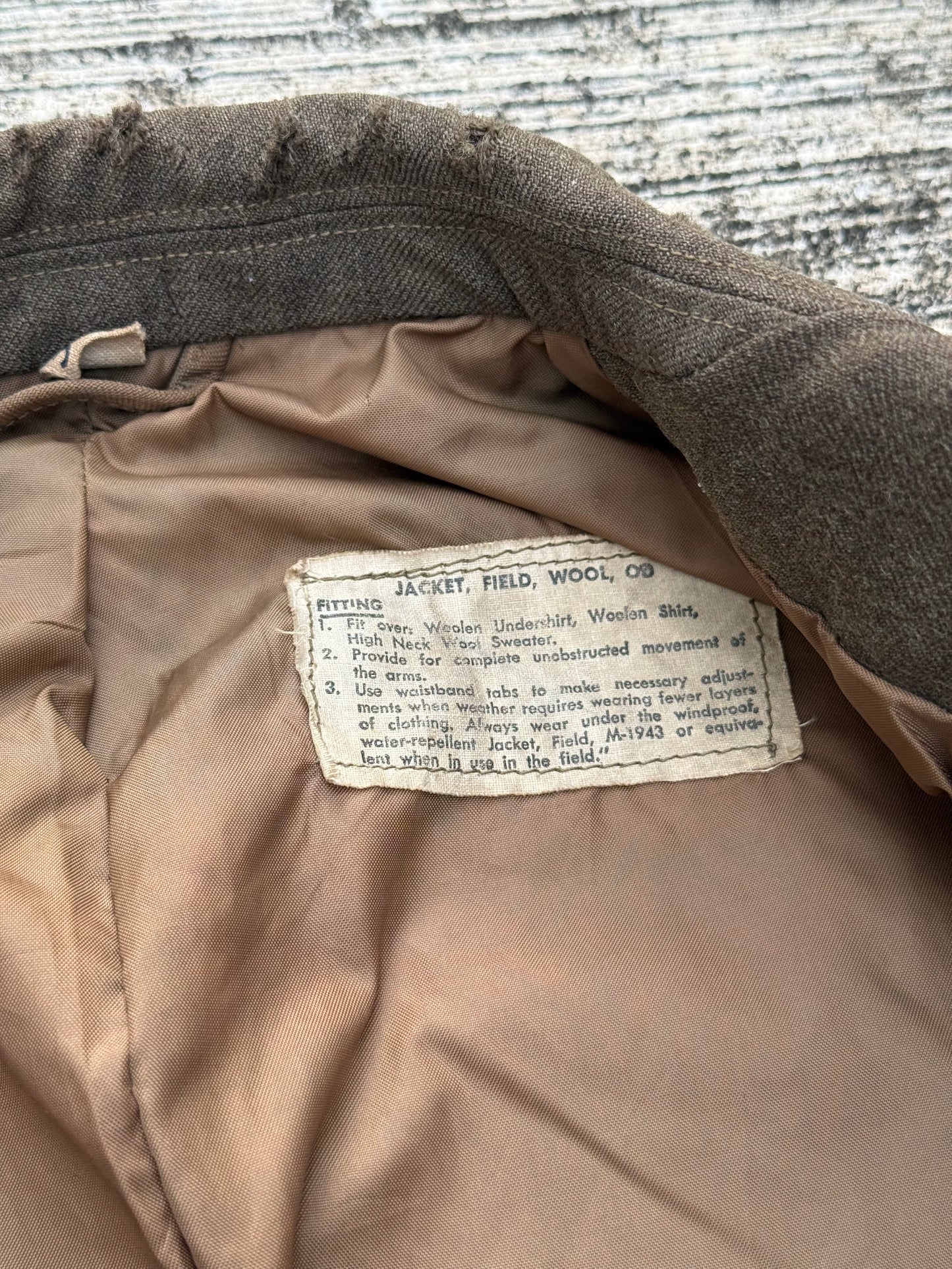 Vintage WWII 1940s U.S. Army Ike Jacket – M1944 Wool Field Jacket Military Olive Drab