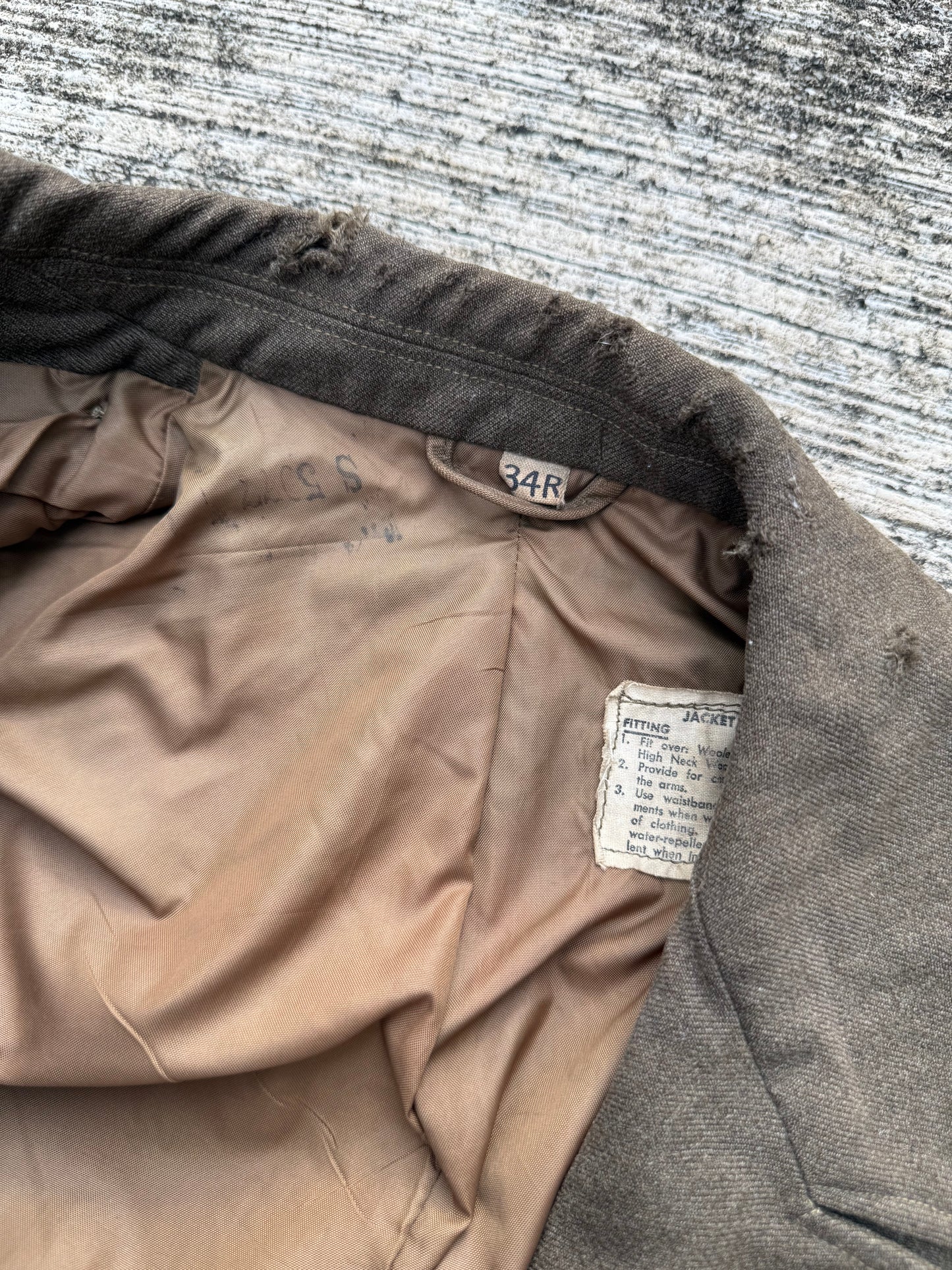 Vintage WWII 1940s U.S. Army Ike Jacket – M1944 Wool Field Jacket Military Olive Drab