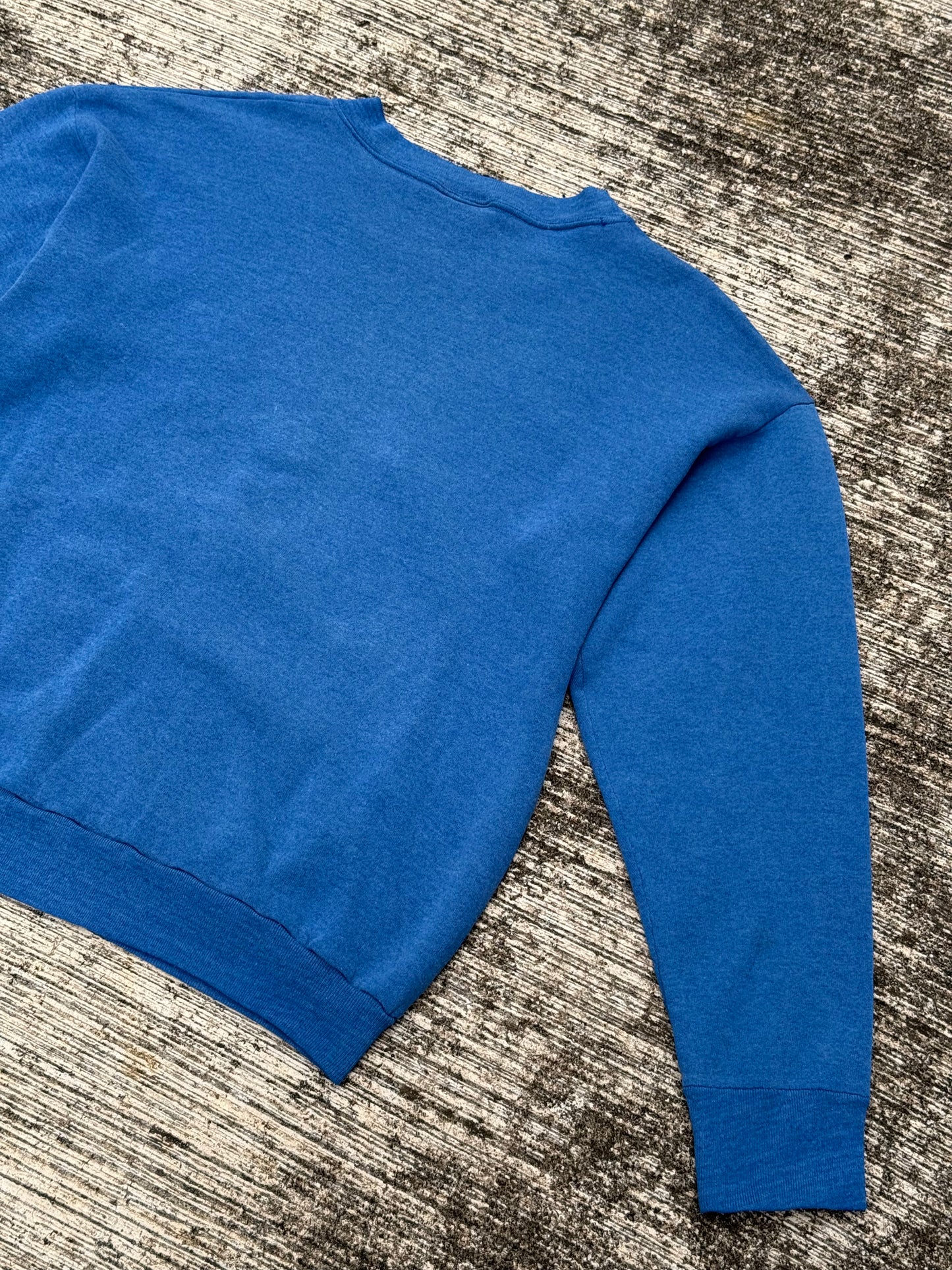 Vintage 1980s–90s Playboy Sweatshirt Blue Crewneck with Bunny Logo Print Made in USA
