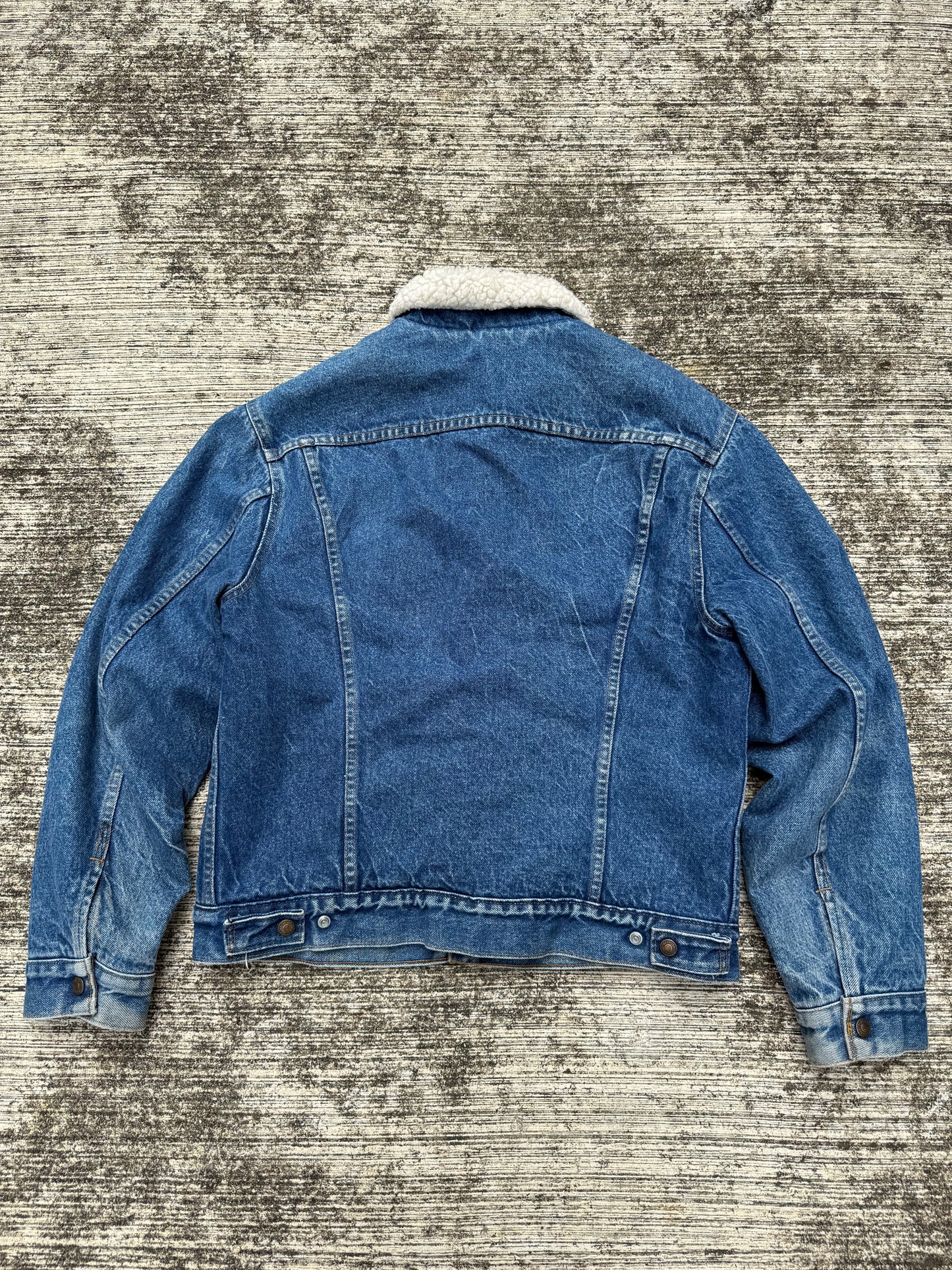 Vintage Levi’s 70605 Sherpa Trucker Jacket Size 42 – 80s USA Made Denim Shearling