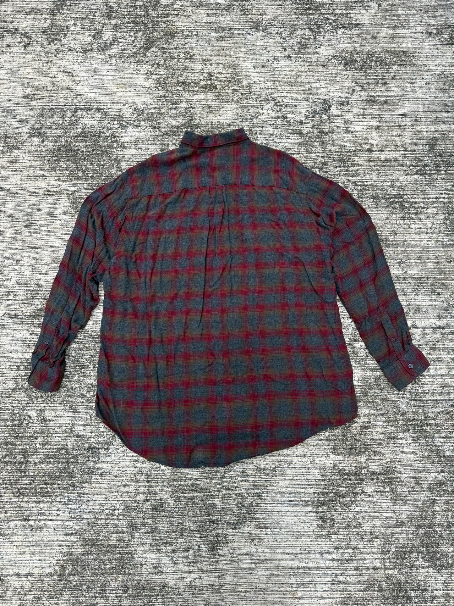 1990s Nautica Oversized Plaid Rayon Shirt – Vintage USA Made Men’s Long Sleeve