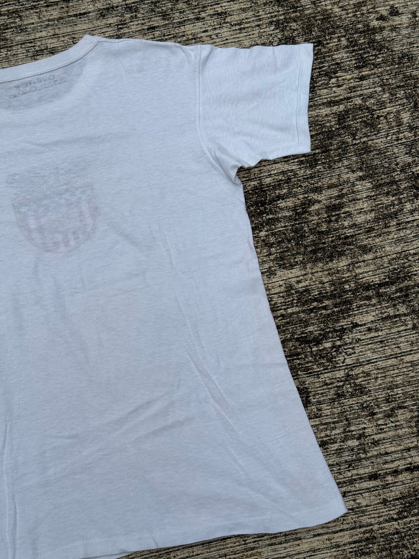 Rare 1940s Valley Forge Military Academy T-Shirt Vintage Single Stitch White Tee USA Eagle Crest Graphic
