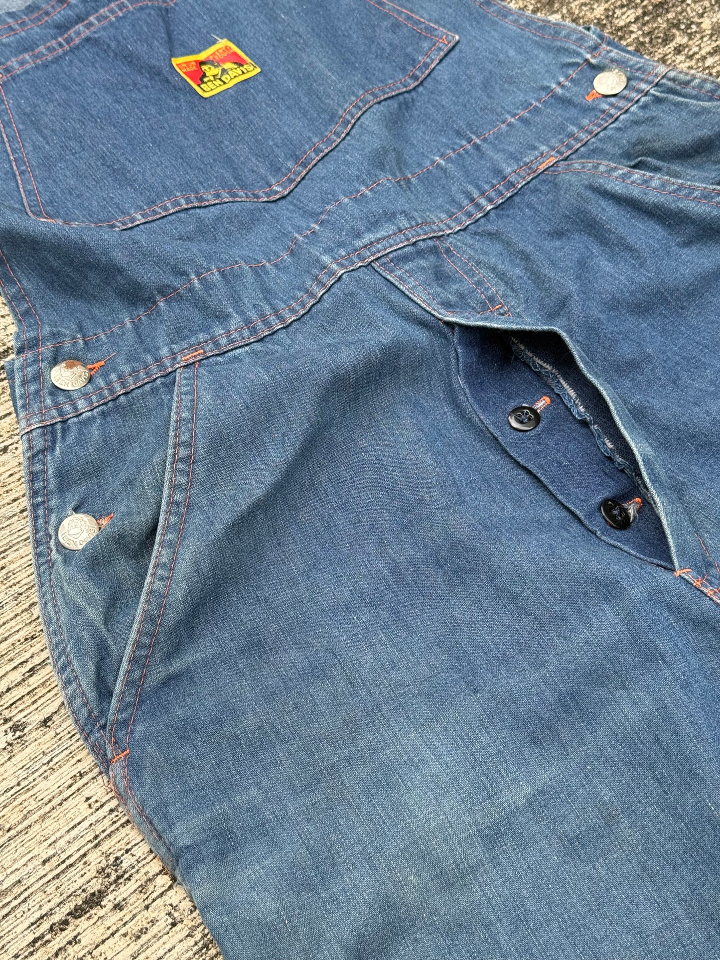 Vintage 1960s–Early 1970s Ben Davis Selvedge Denim Overalls