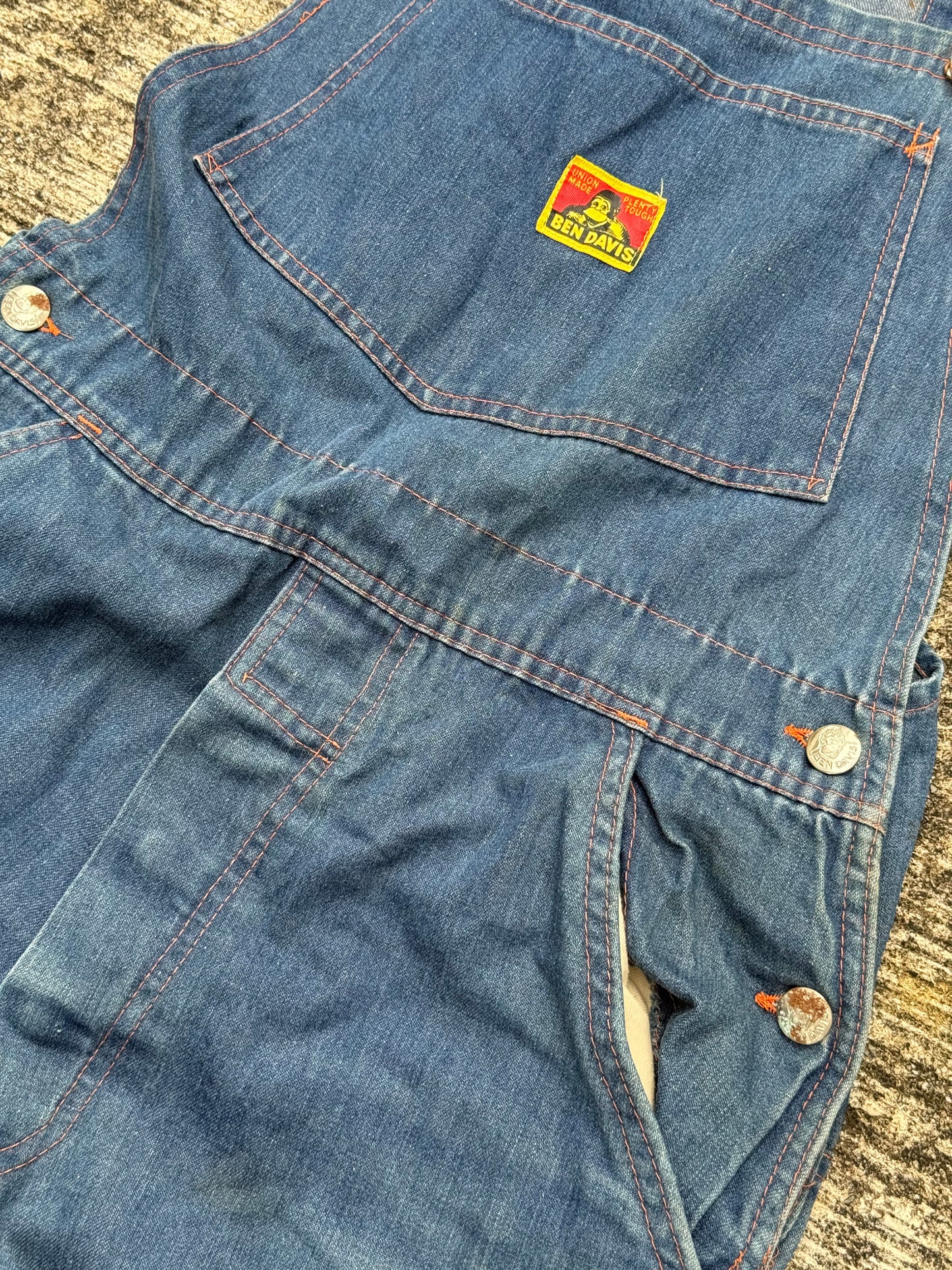 Vintage 1960s–Early 1970s Ben Davis Selvedge Denim Overalls