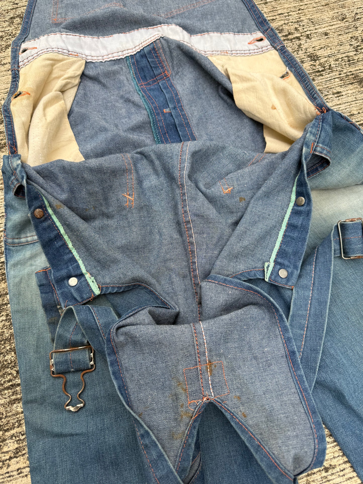 Vintage 1960s–Early 1970s Ben Davis Selvedge Denim Overalls