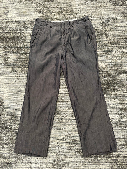 Vintage 1950s–60s Dark Brown Sharkskin Trousers