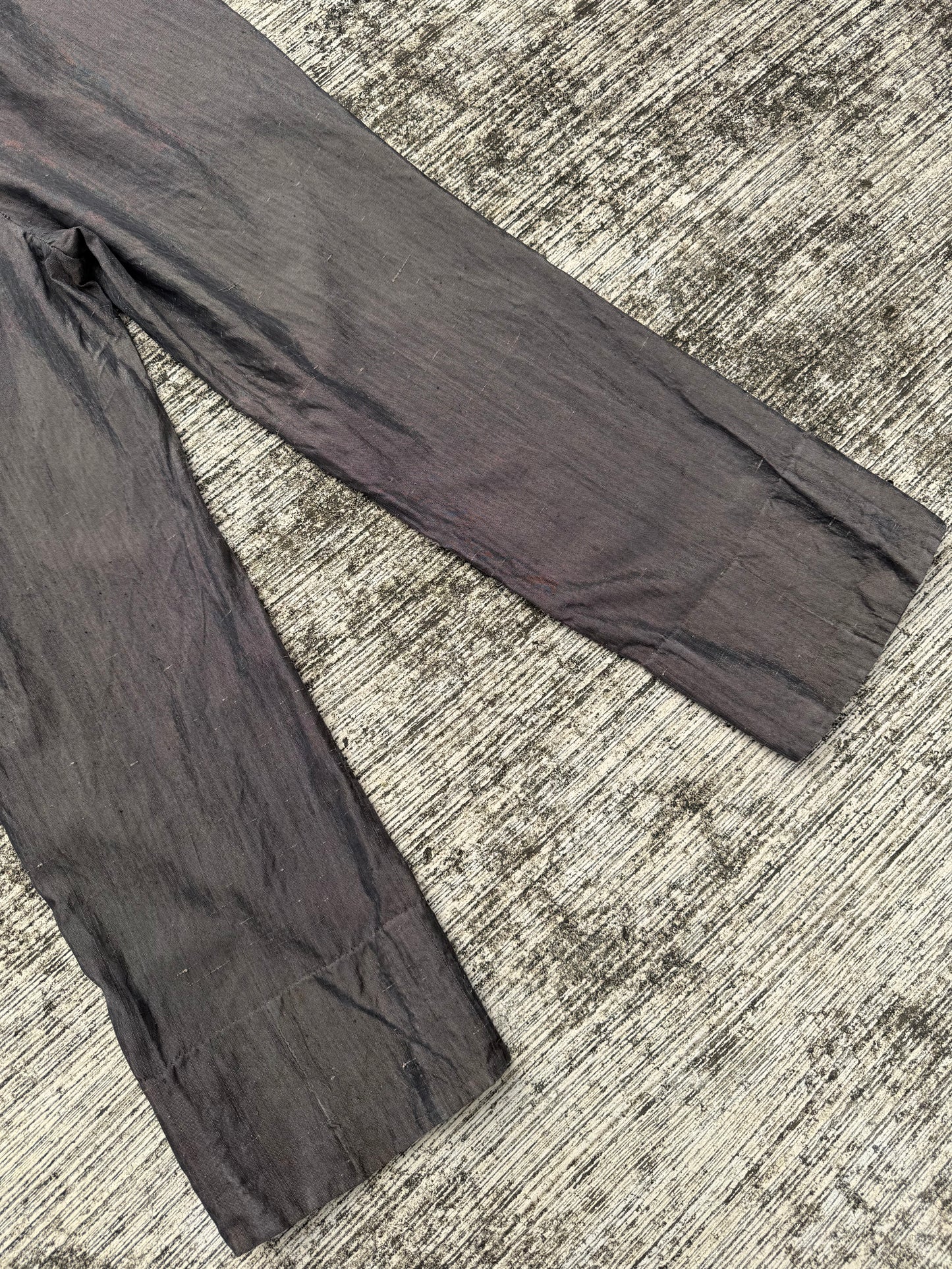 Vintage 1950s–60s Dark Brown Sharkskin Trousers