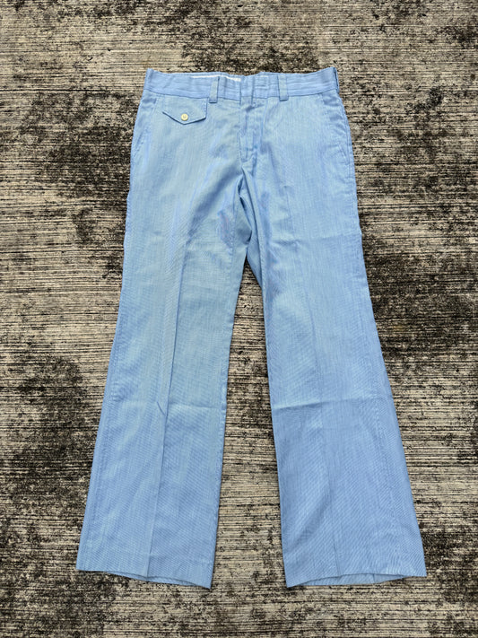 Vintage 1970s Levi’s Panatela Light Blue Pants Flared Leg Trousers