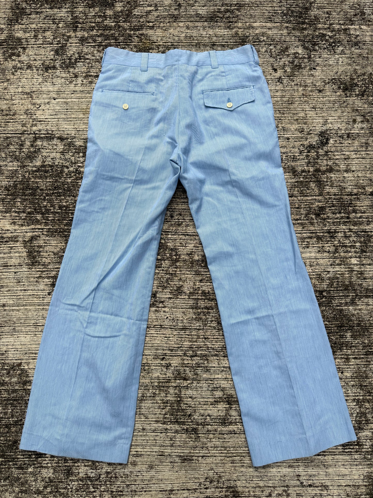 Vintage 1970s Levi’s Panatela Light Blue Pants Flared Leg Trousers