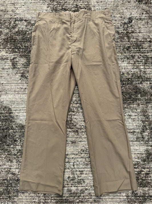 Vintage 1960s–70s Beige Khaki Trousers