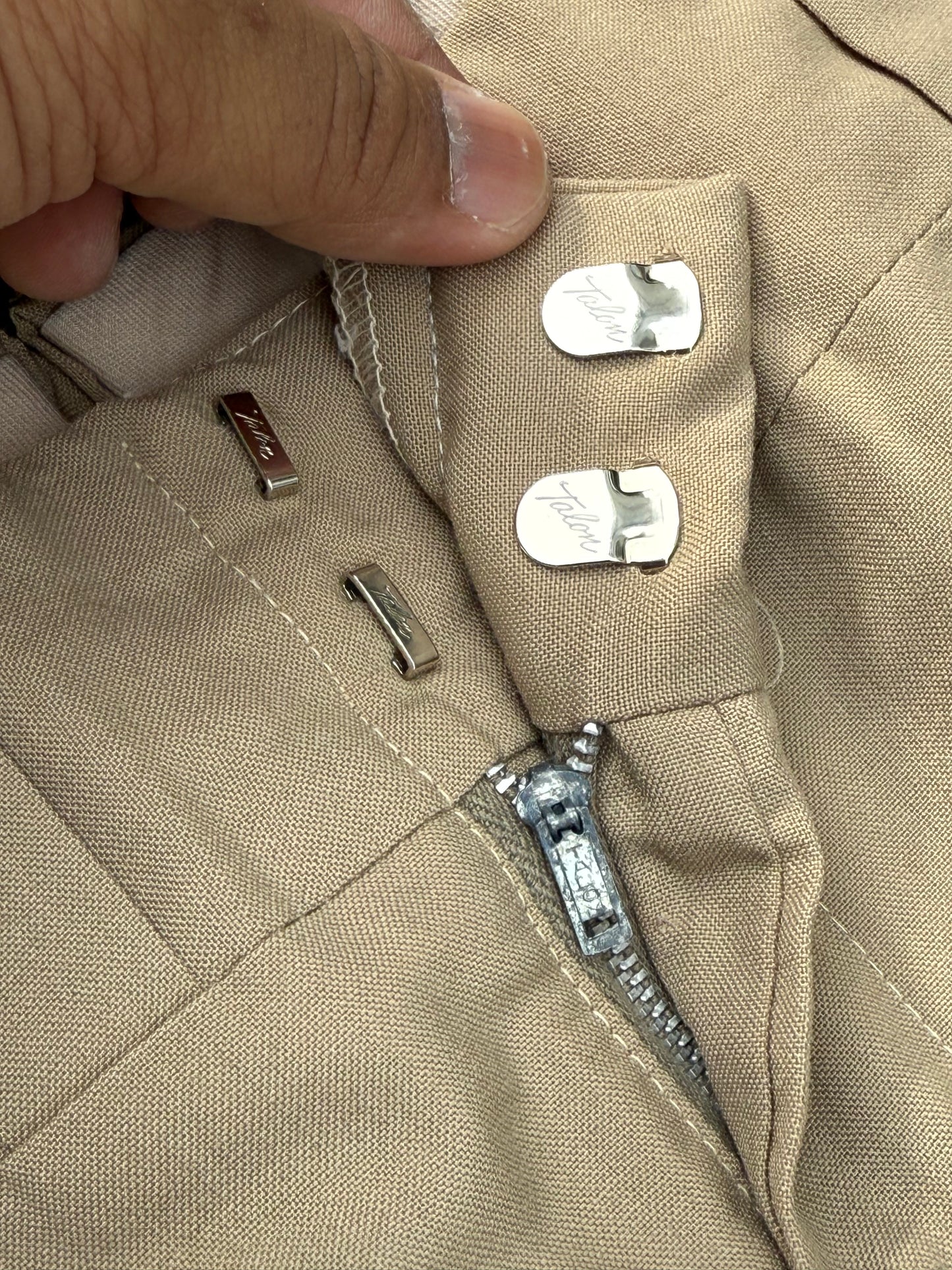 Vintage 1960s–70s Beige Khaki Trousers