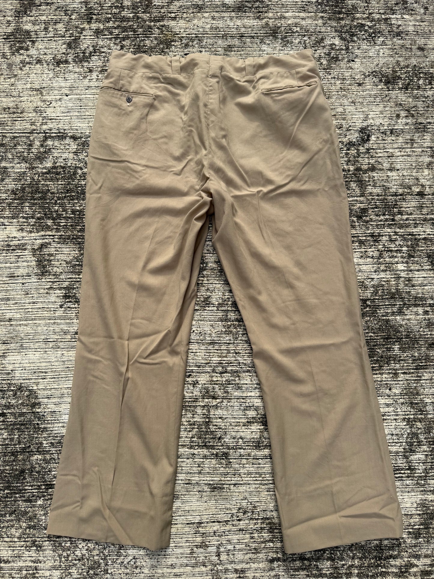 Vintage 1960s–70s Beige Khaki Trousers