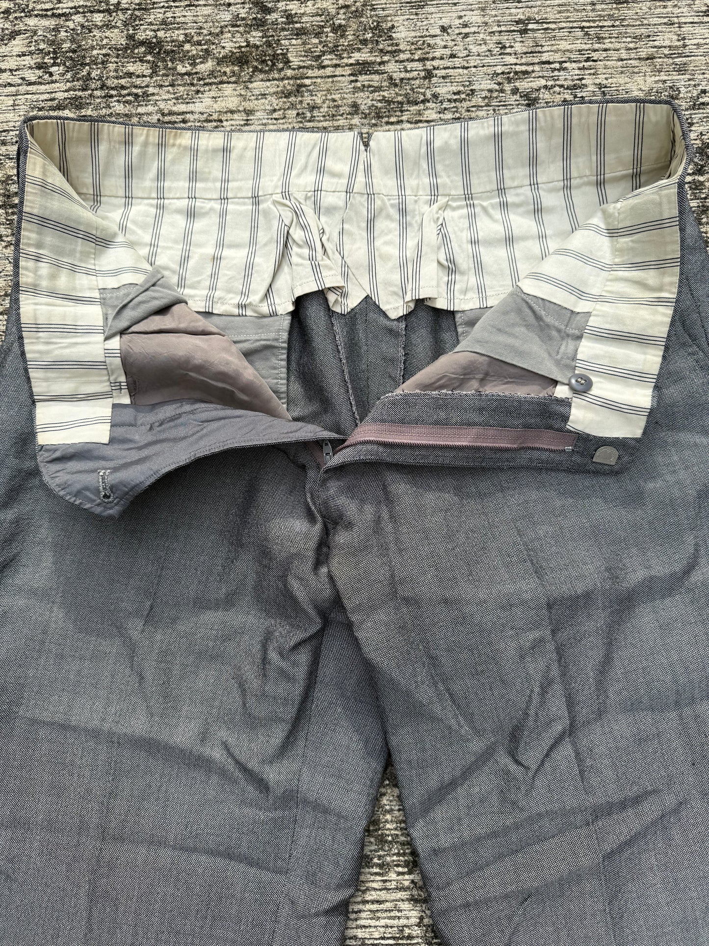 Vintage 1960s Grey Wool Blend Trousers  Classic Straight Leg