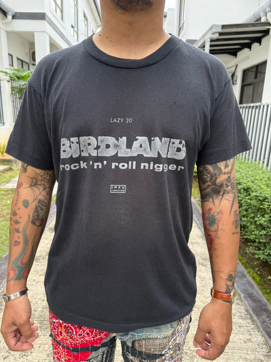 Vintage 1990s Birdland Rock ’n’ Roll N****r Tee Lazy Records UK Indie Alternative Rock Shirt