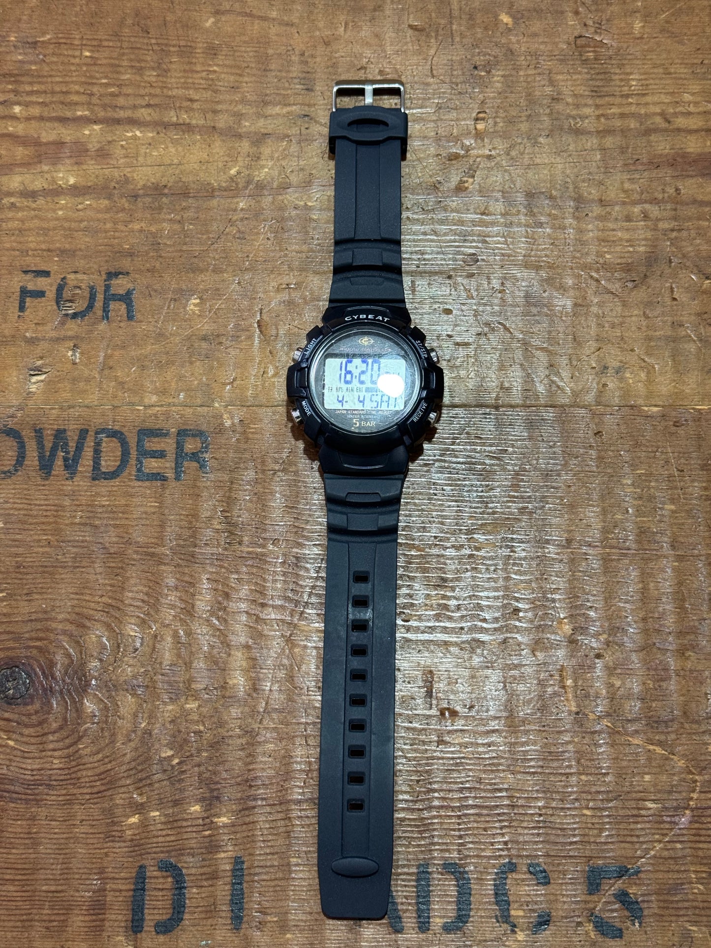 Cybeat J-AXIS Digital Watch Radio Controlled 5 Bar Black Sport Watch